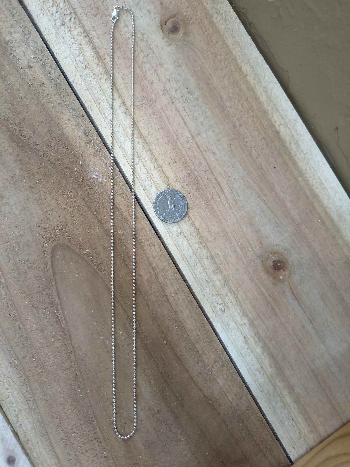24" Sterling Silver Faceted Chain