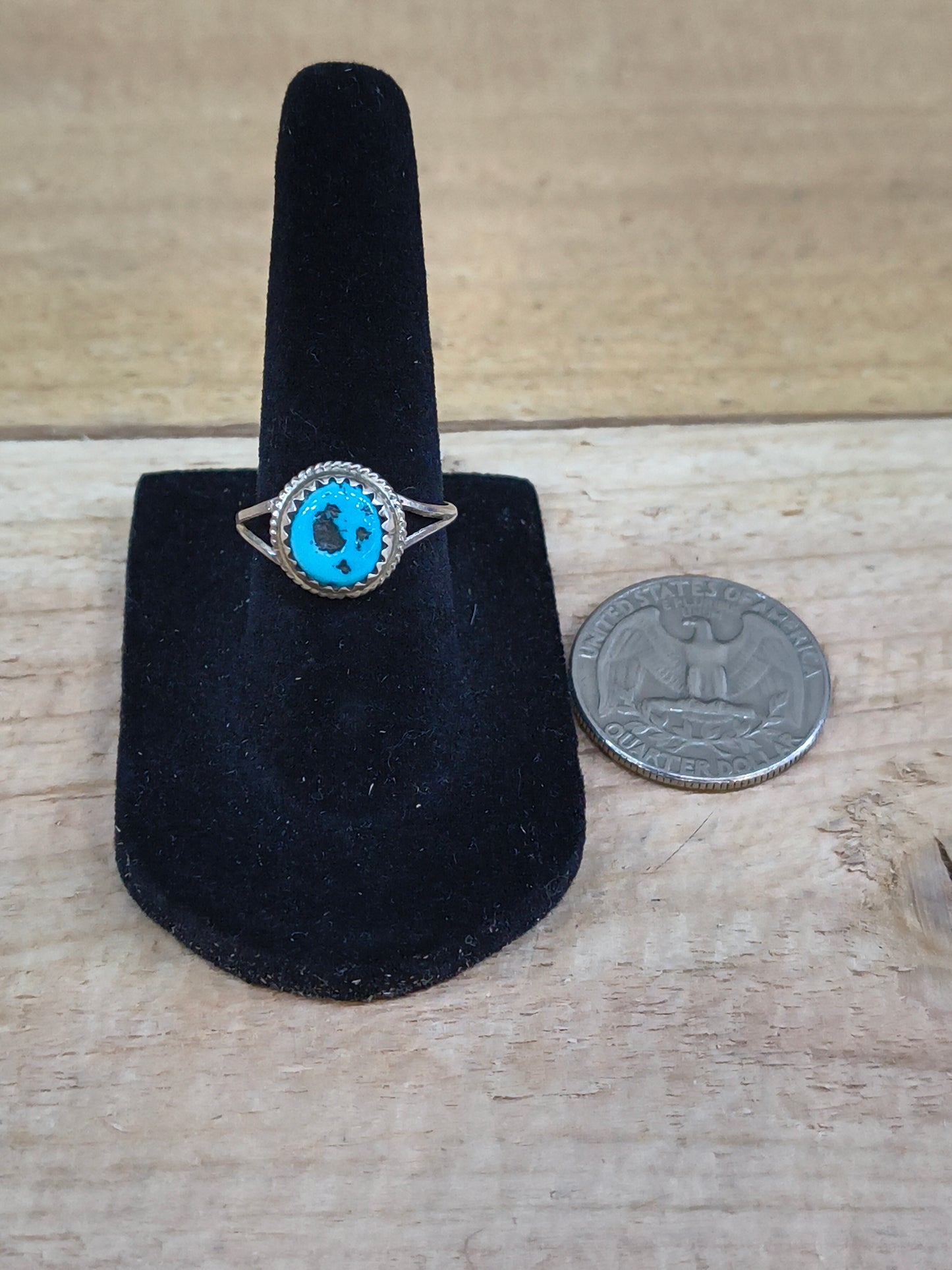 Turquoise Ring by Esther White, Navajo