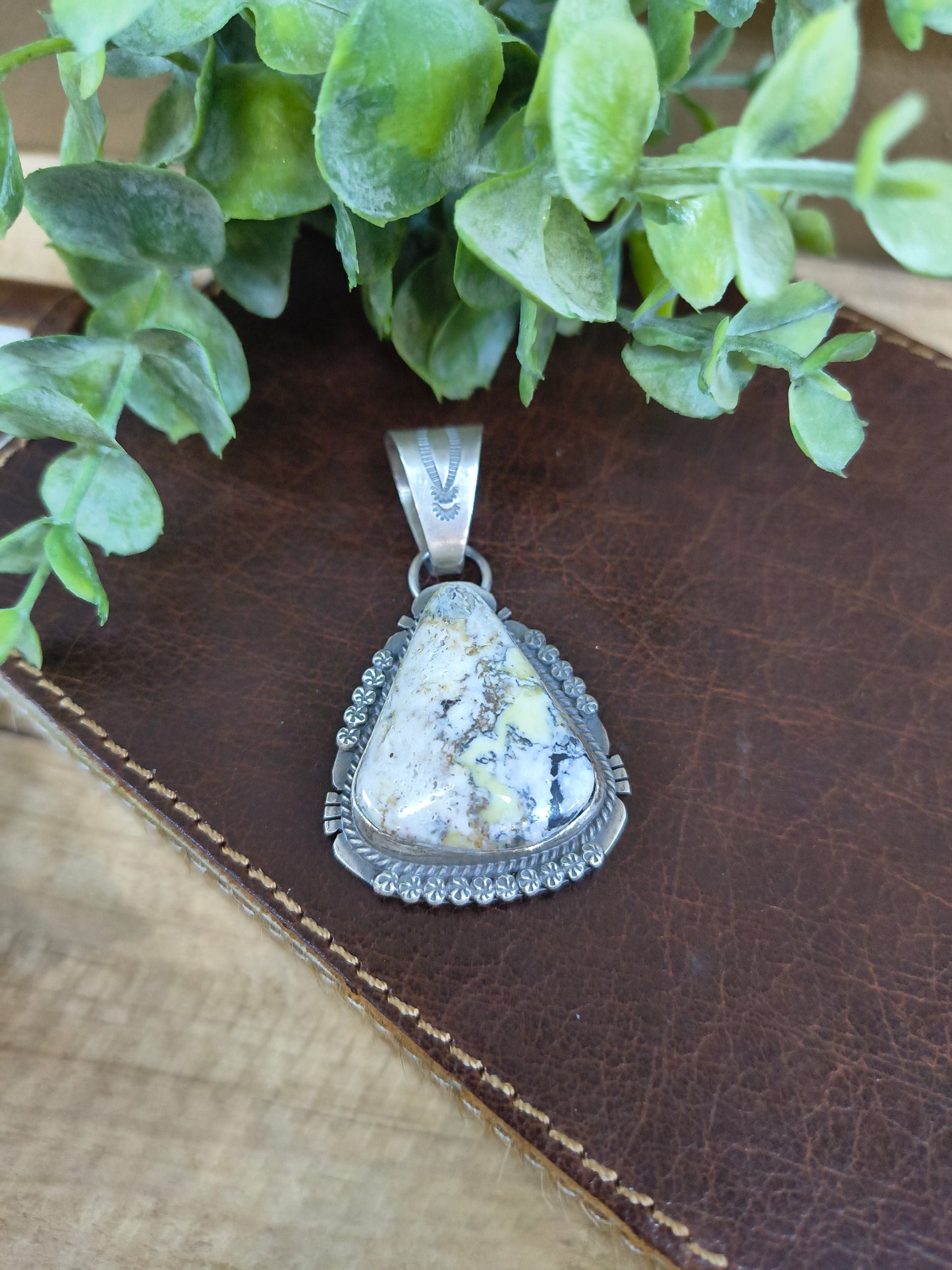 Triangle Wild Horse Pendant 11mm Bail by John Nelson, Navajo