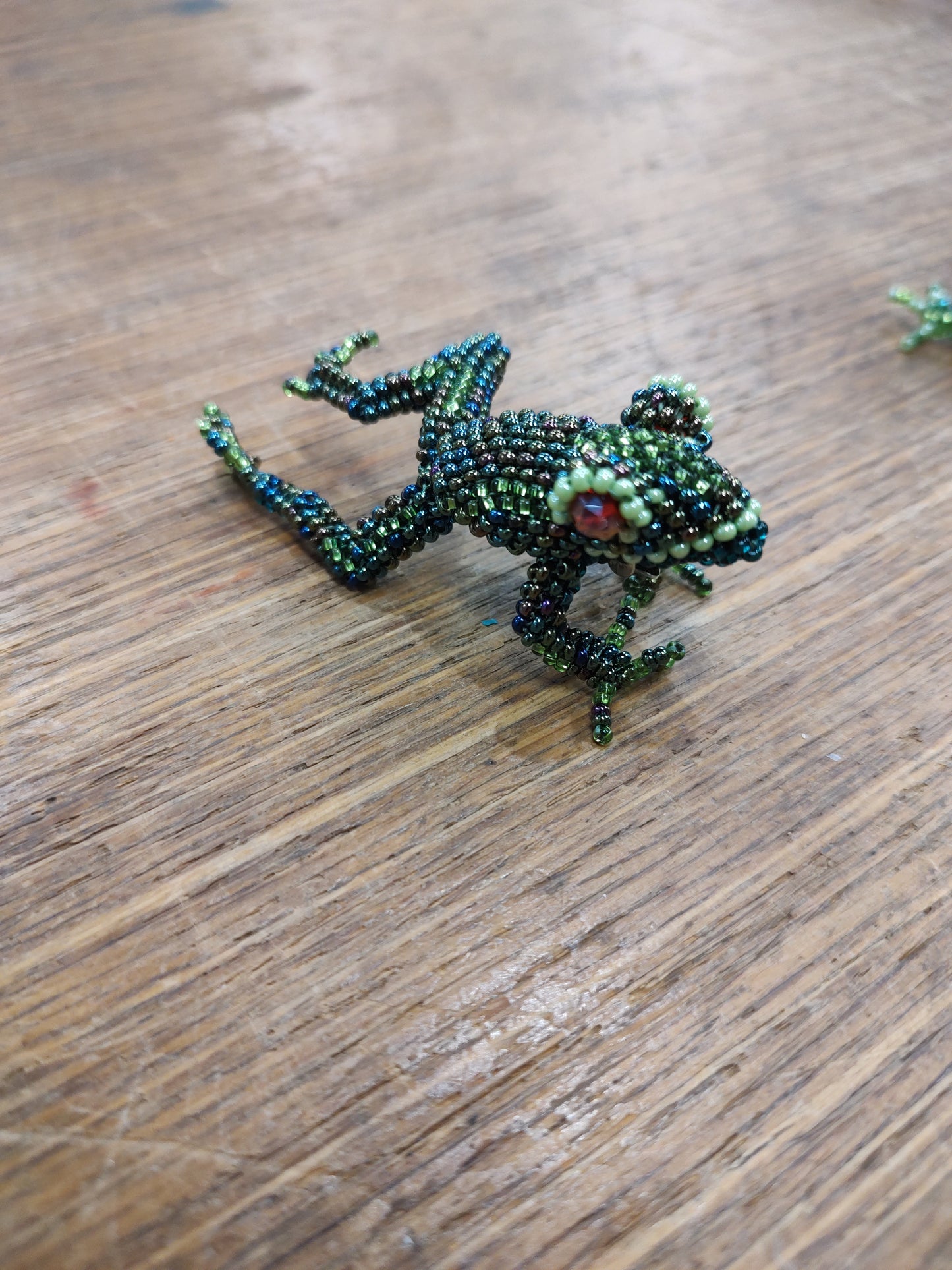 Beaded Frog Pin
