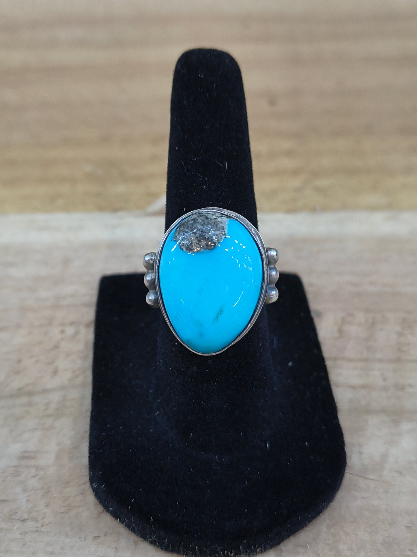 5.0 White Water Turquoise Ring by Zia