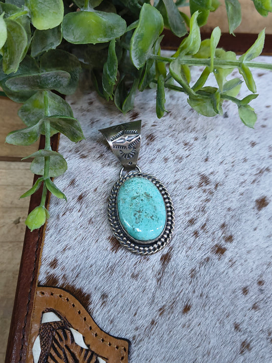 Emerald Valley Pendant by T. Nez, Sr. (13.5 mm bail)