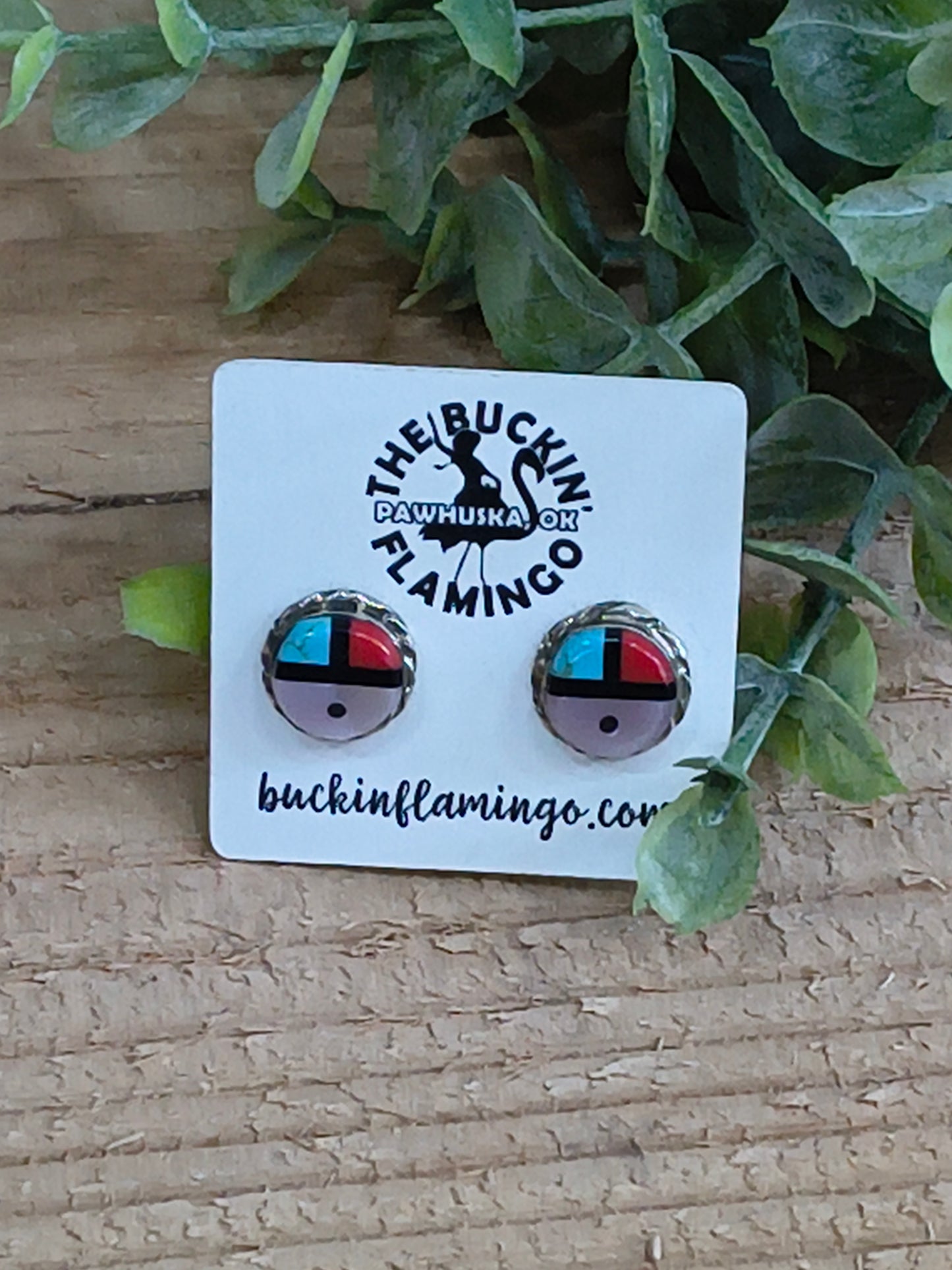 11mm Zuni Sunface Post Earrings