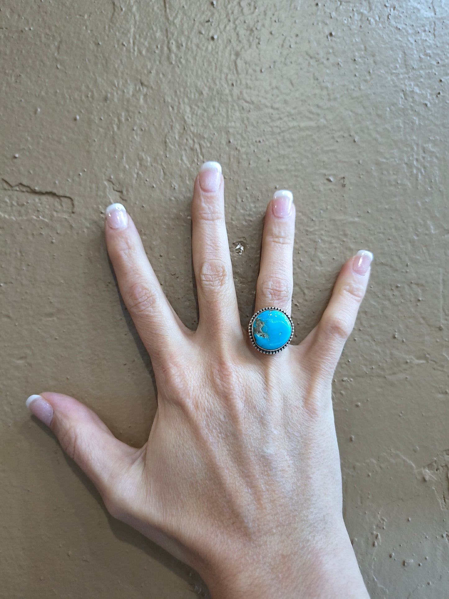 7.5 Turquoise Round Ring