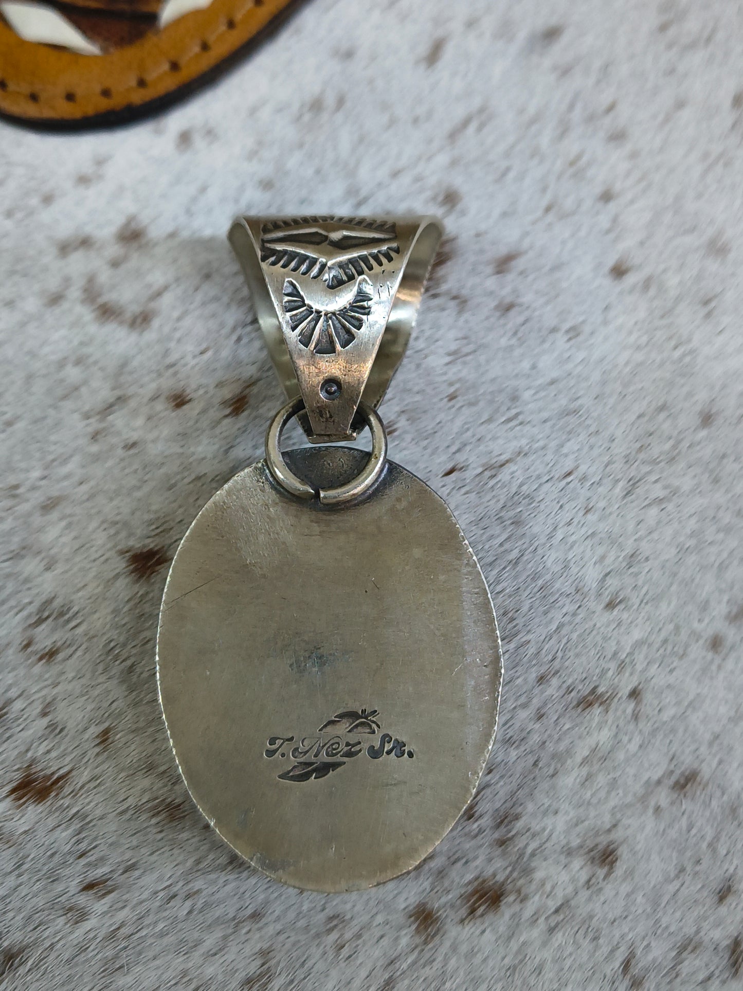 Emerald Valley Pendant by T. Nez, Sr. (13.5 mm bail)