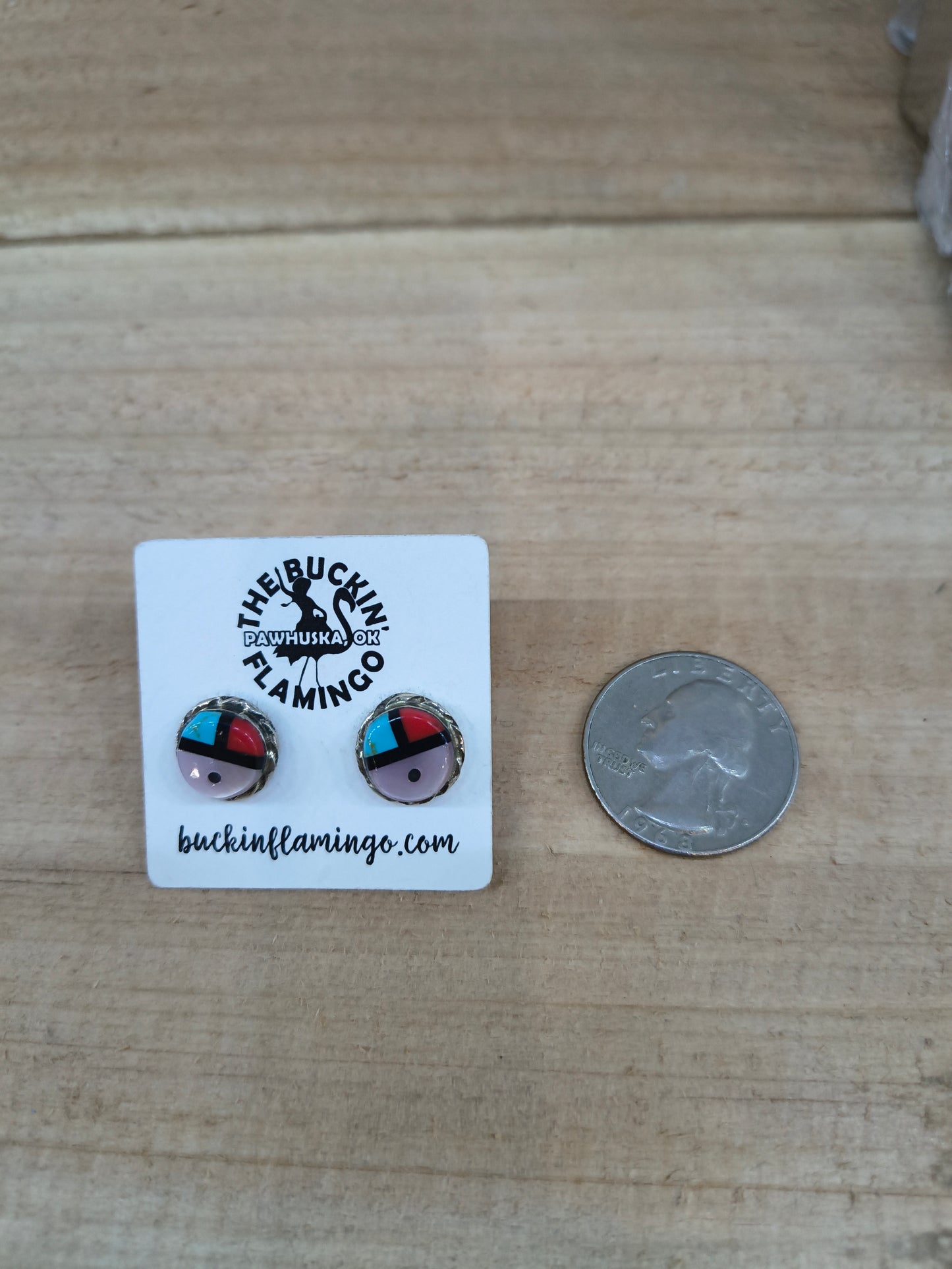 11mm Zuni Sunface Post Earrings