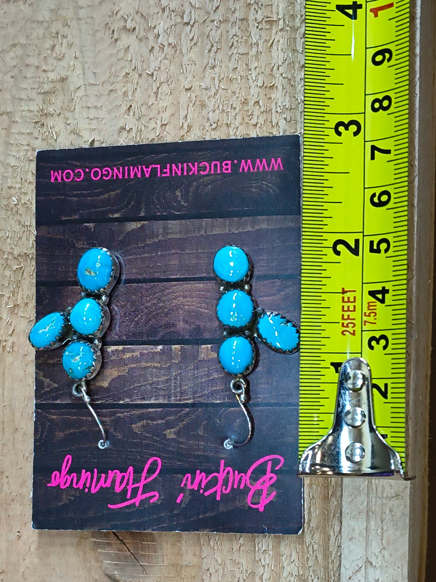 Sleeping Beauty Cactus with Prong Setting Earrings