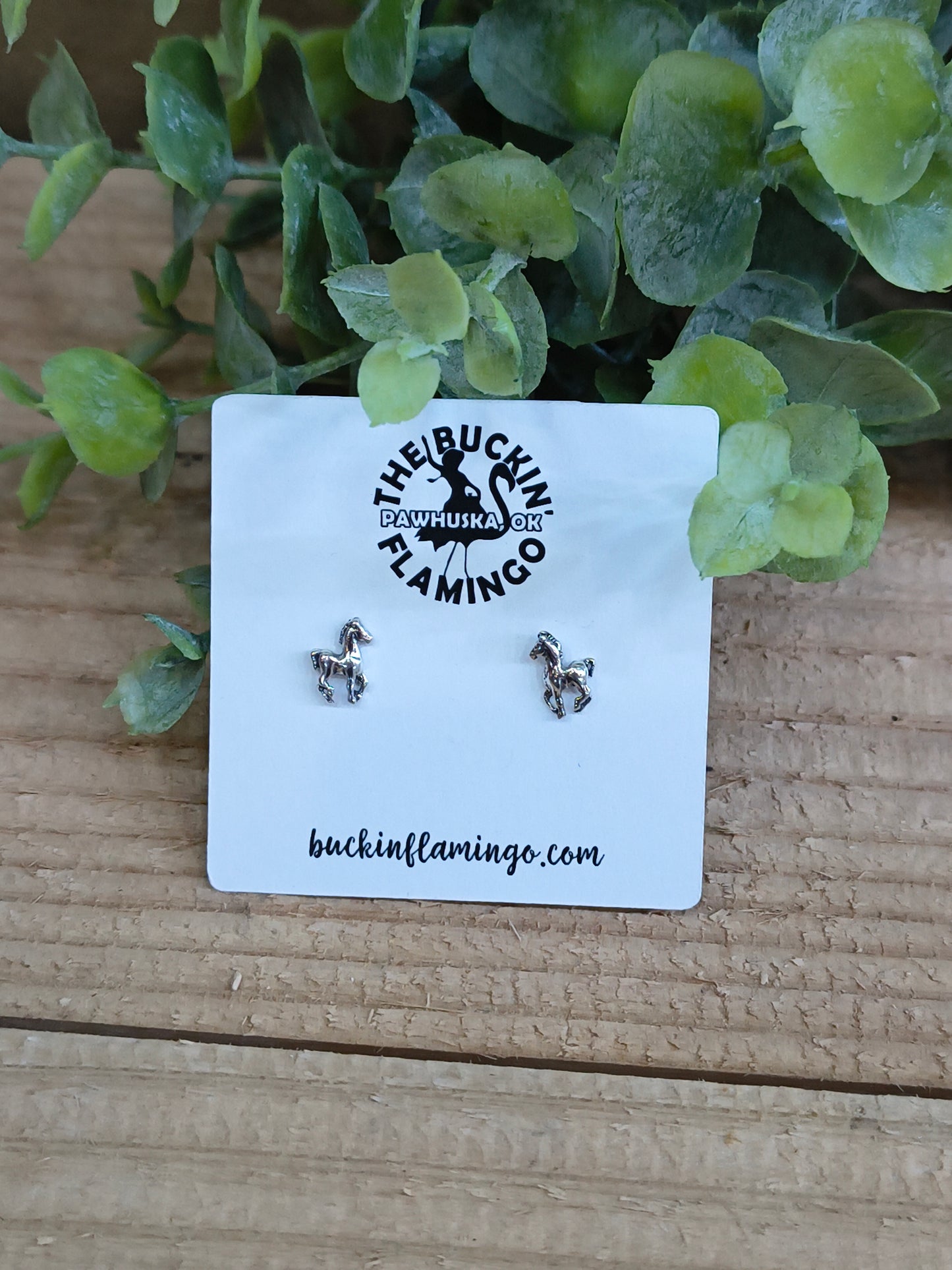 Sterling Silver Horse Post Earrings