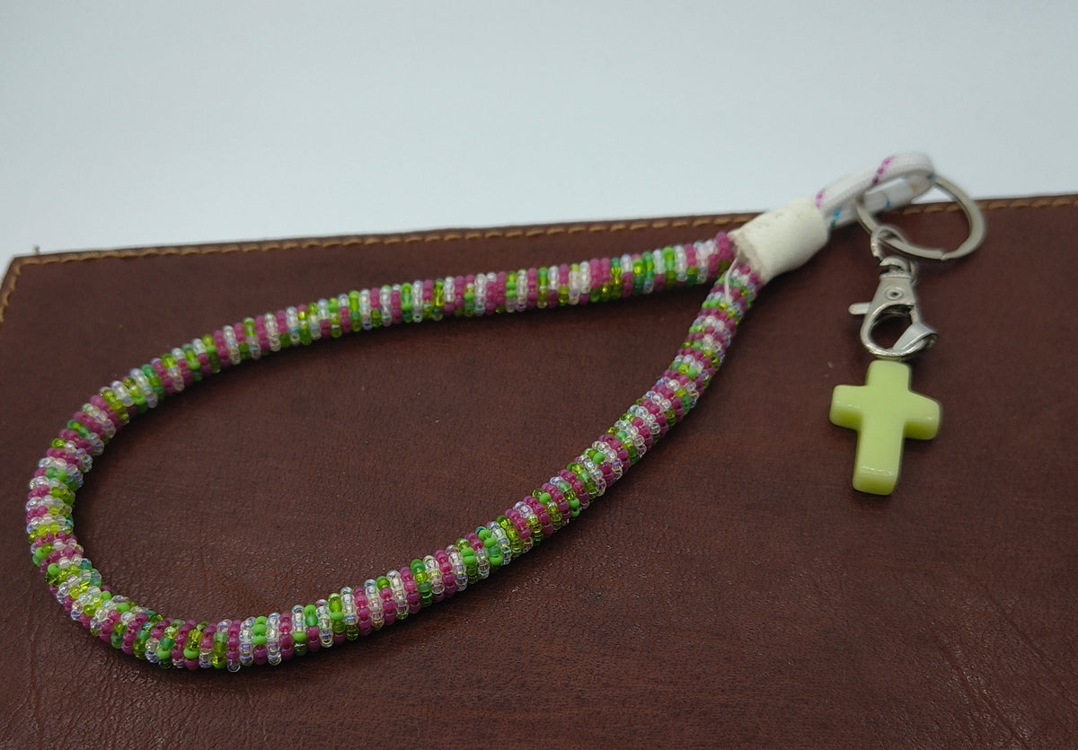 Beaded Wrist Lanyard by Lillian & Vernon Steele, Apache
