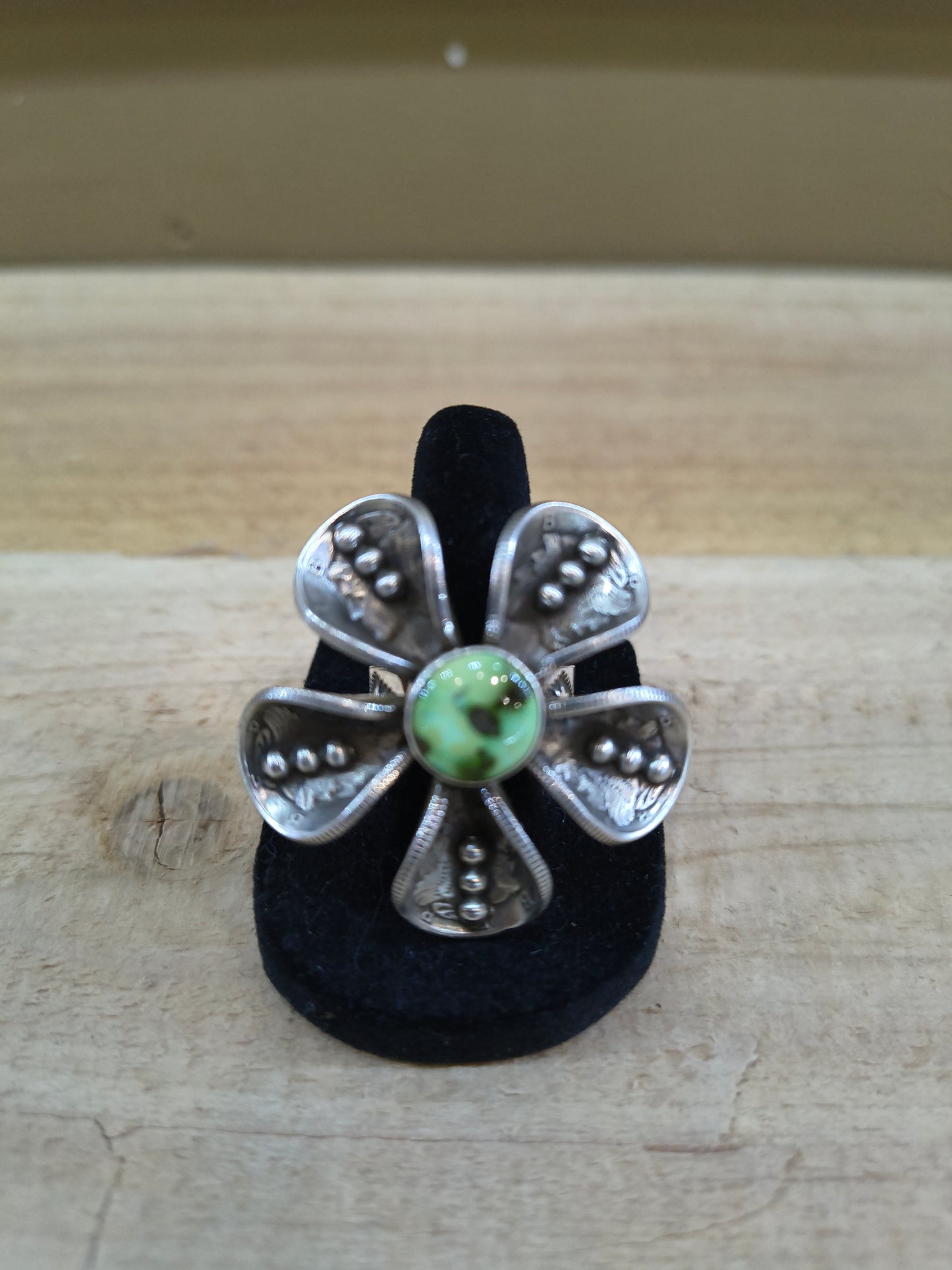 Palomino Mercury Dime Adjustable Ring by James Begay, Jr., Navajo