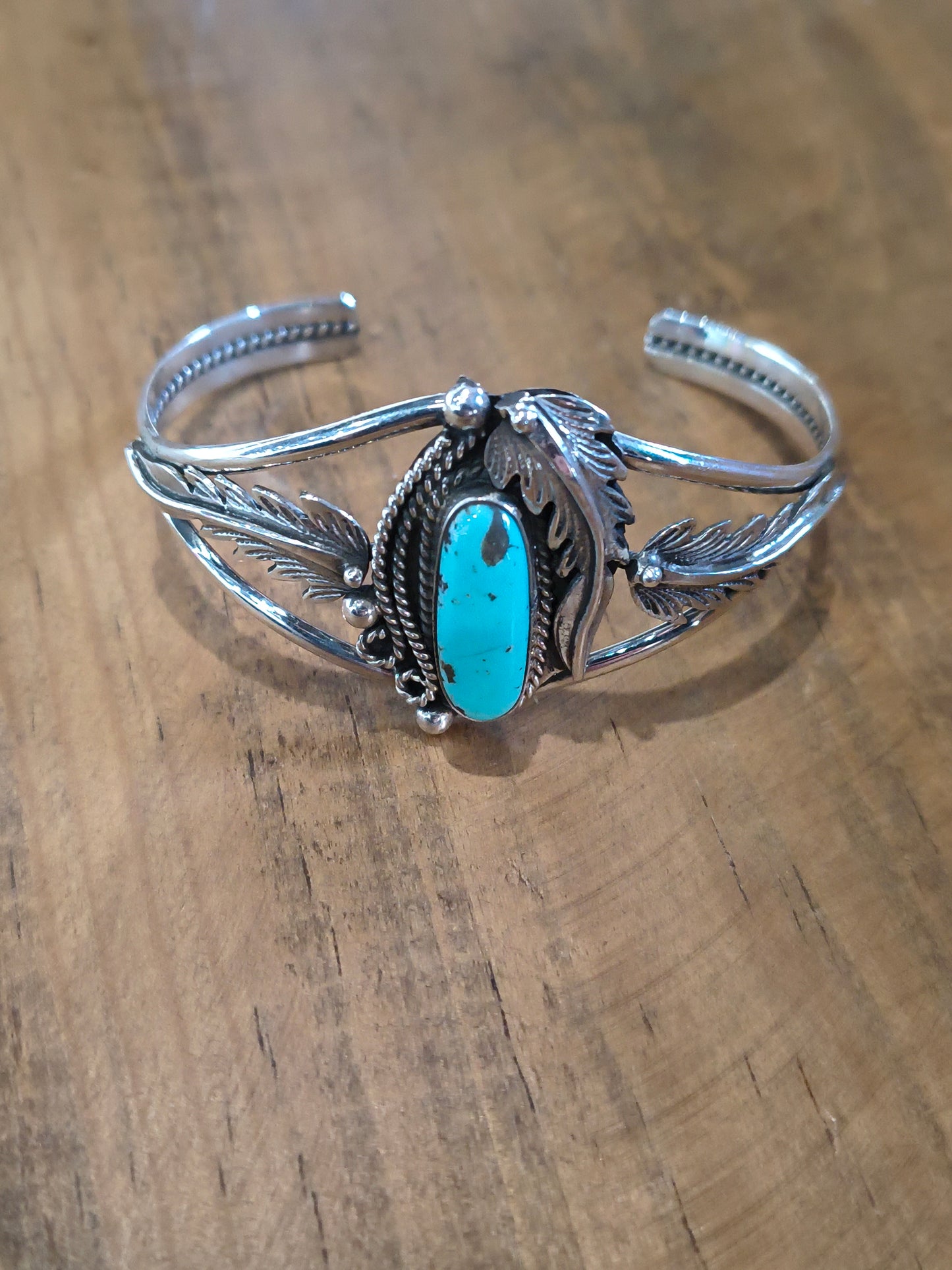 5.25"-6.75"  Turquoise Cuff By Andrew Vandever, Navajo