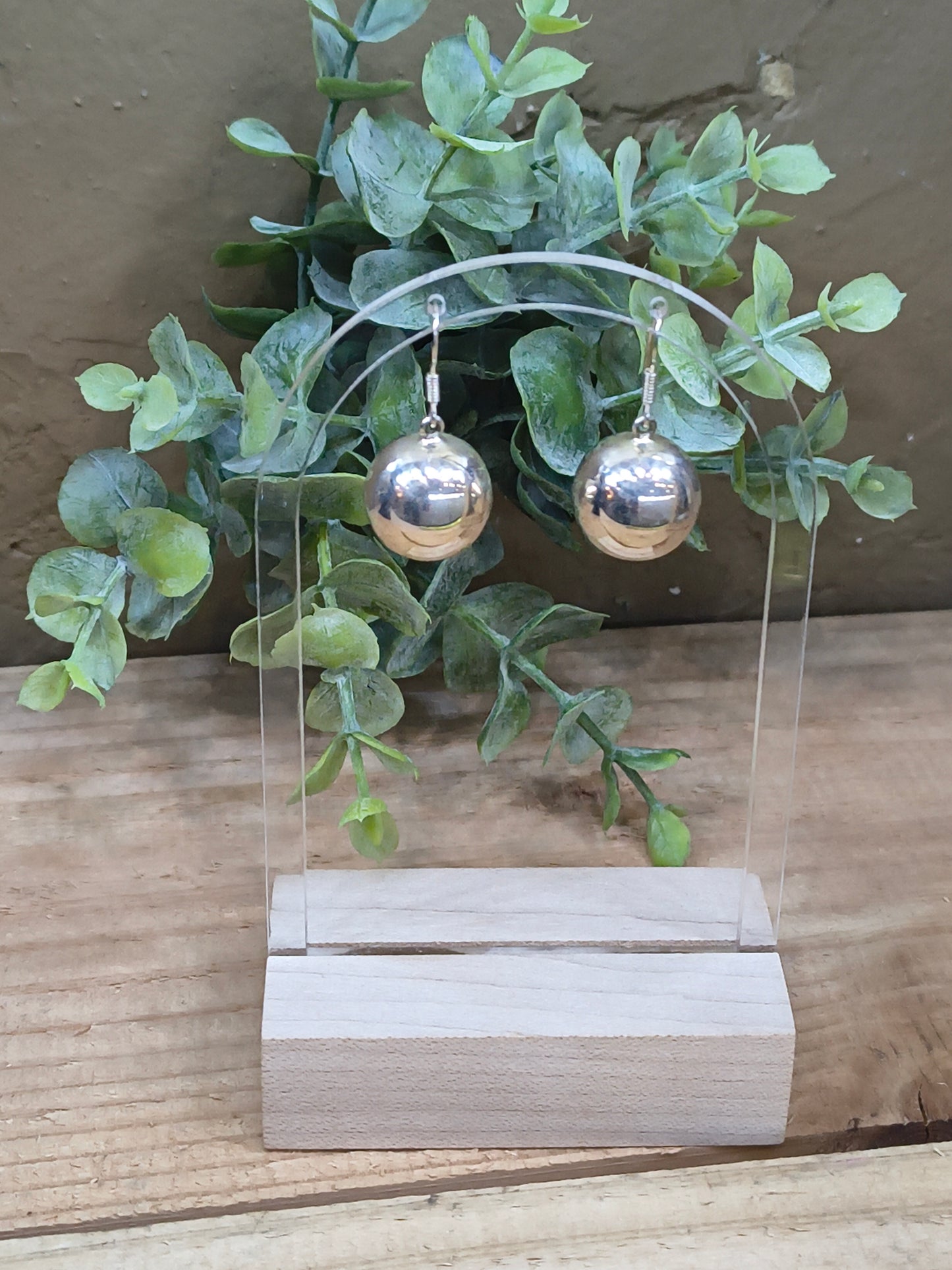 Handmade 16mm Shiny Ball Earrings