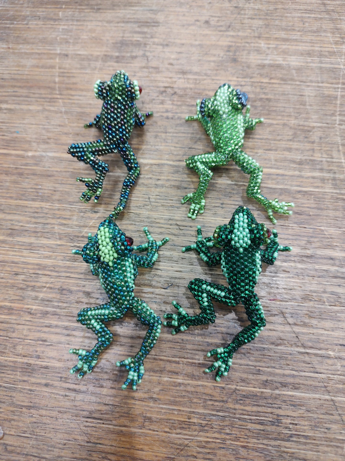 Beaded Frog Pin