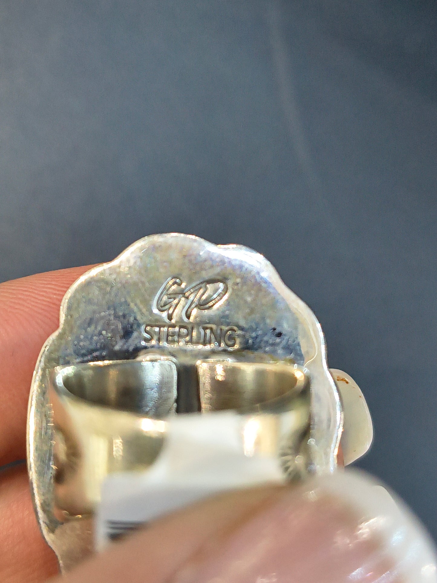 7.5 Kingman Turquoise Ring by Gilbert Platero, Navajo