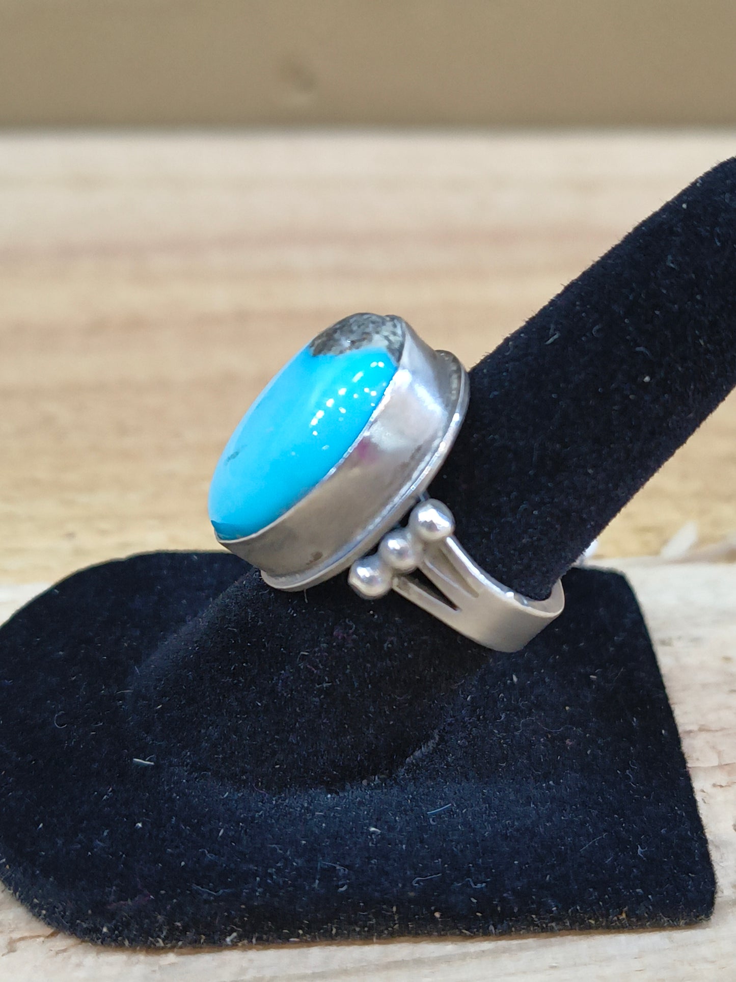 5.0 White Water Turquoise Ring by Zia