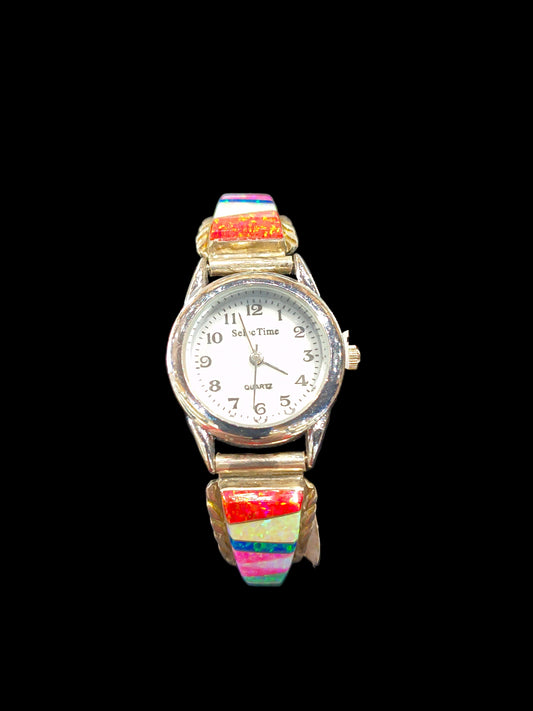 Multi Colored Opal Watch
