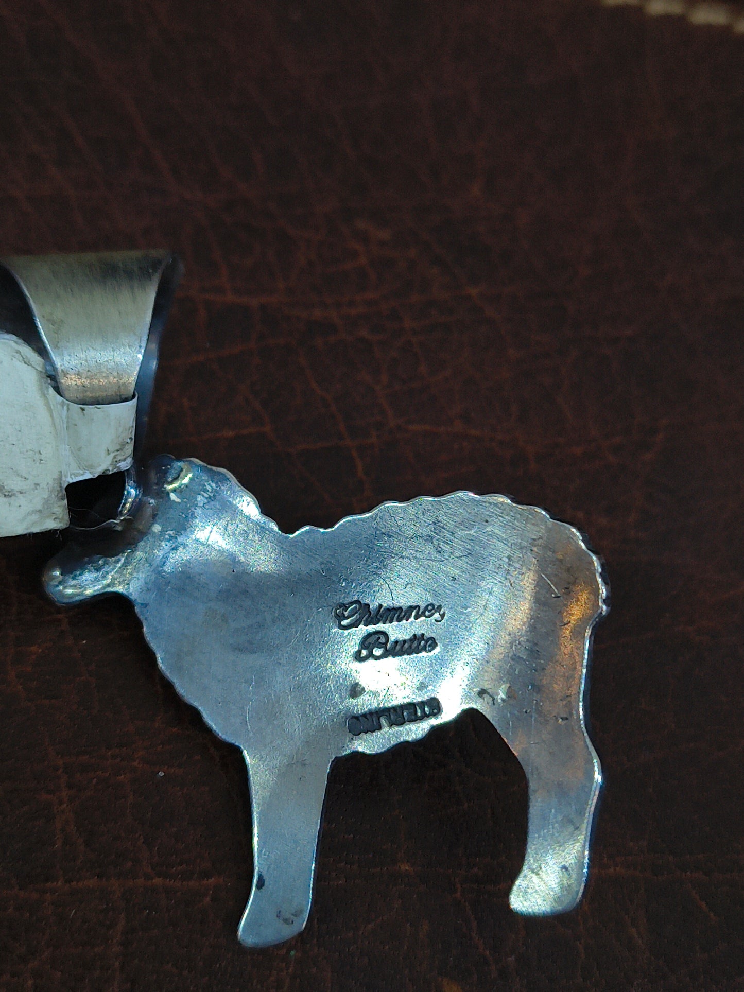 Kingman Turquoise Animal Pendant by Chimney Butte, Navajo