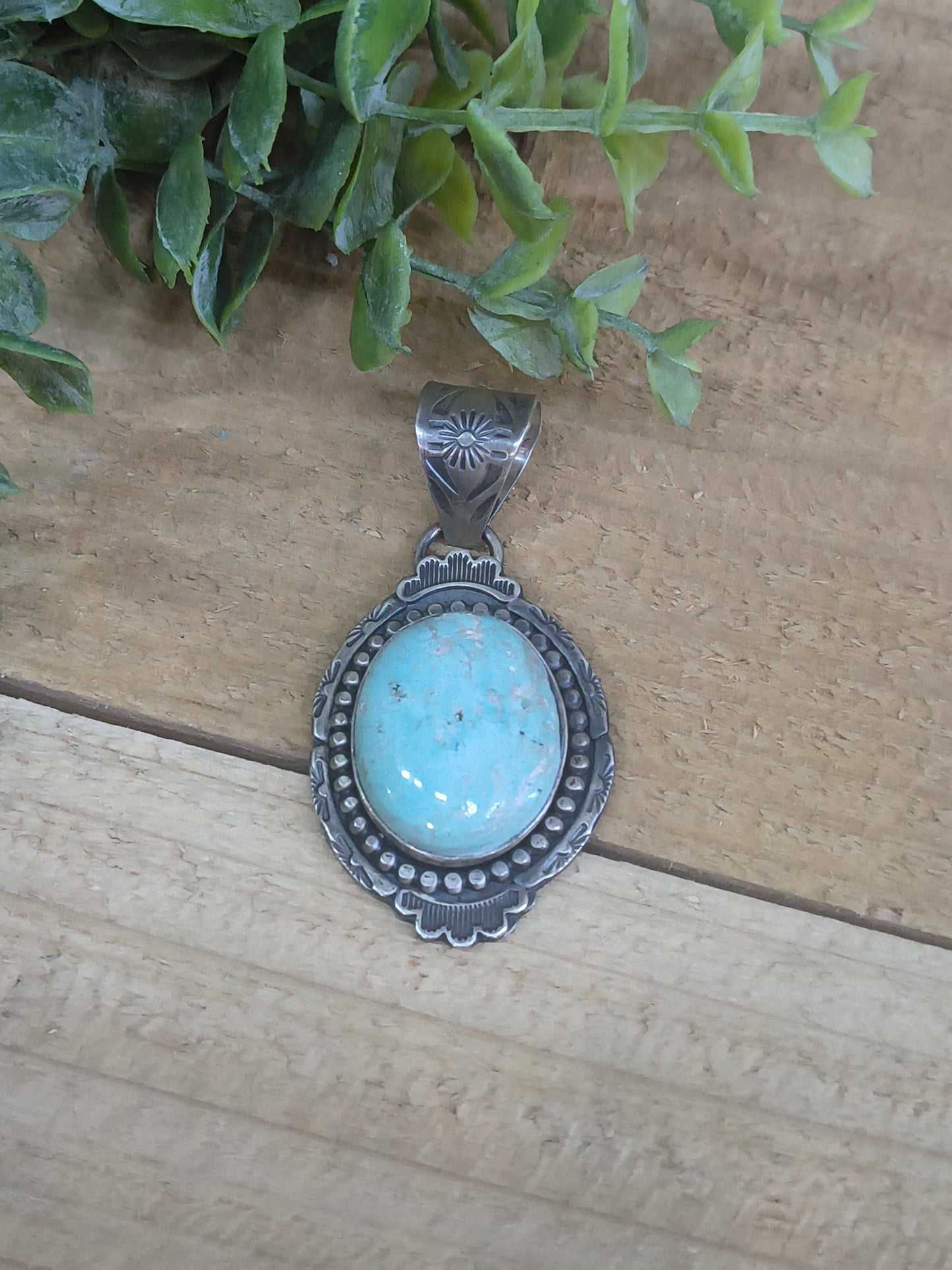 Dry Creek Turquoise Pendant 11.5mm Bail by Steven Nez, Navajo