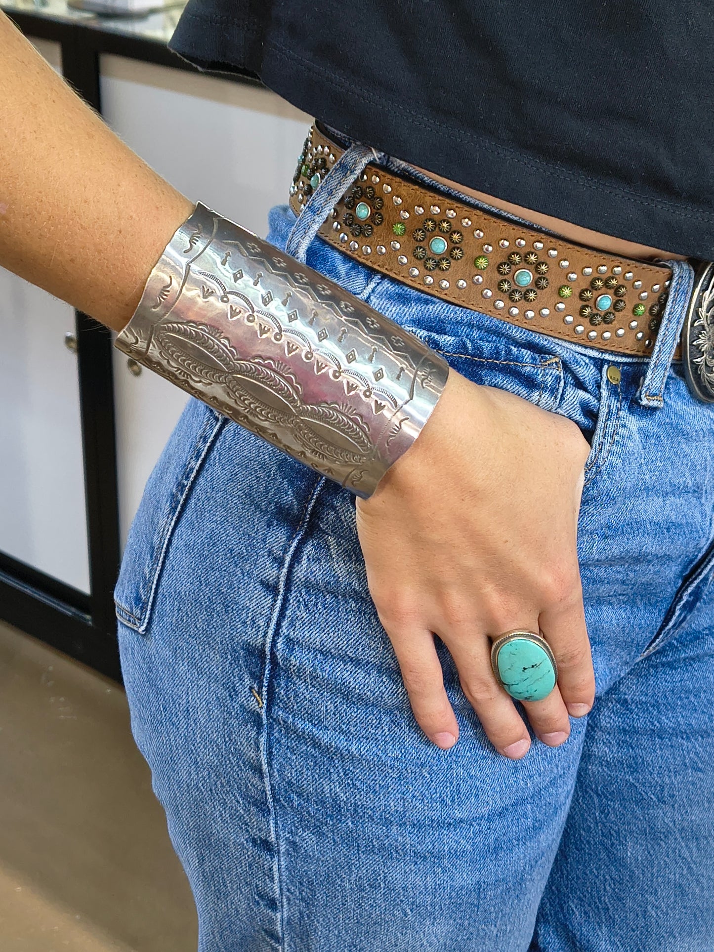 Large Silver 7" Cuff or Bow Guard