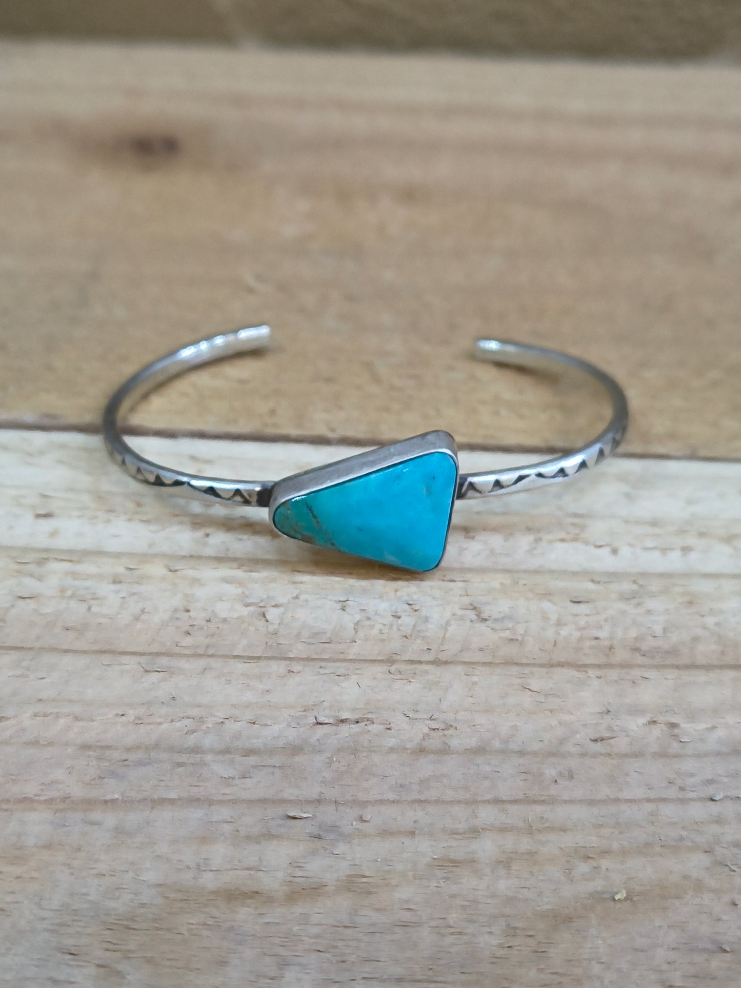 #8 Turquoise 5.5-7" Cuff Bracelet by Donavan Skeet
