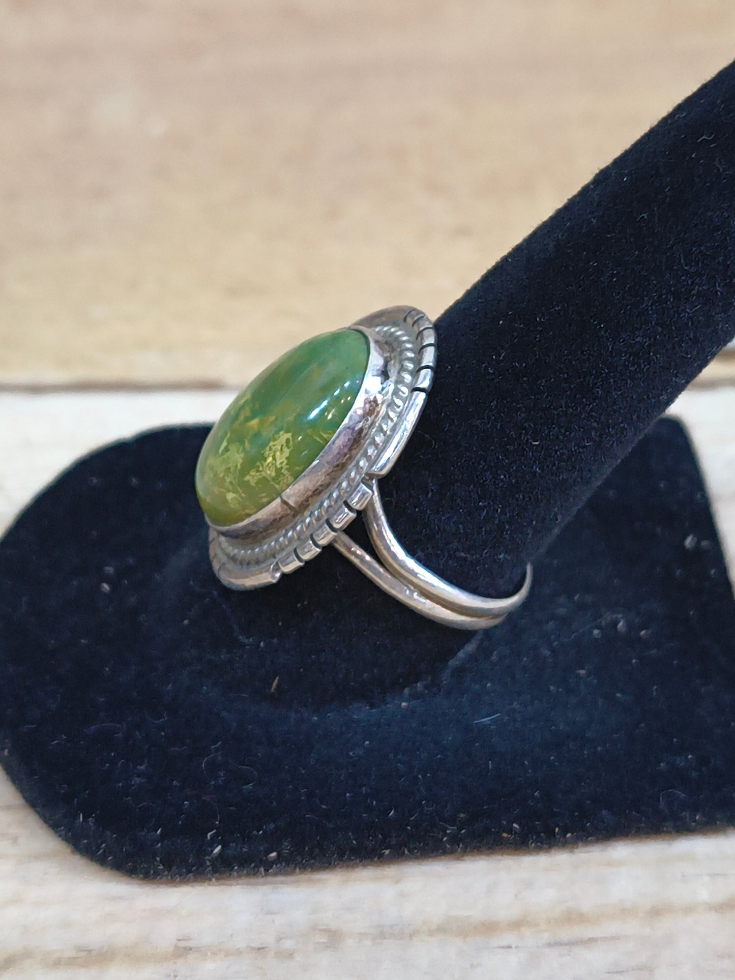 7.5 Royston Turquoise Ring by Peggy Skeets, Navajo