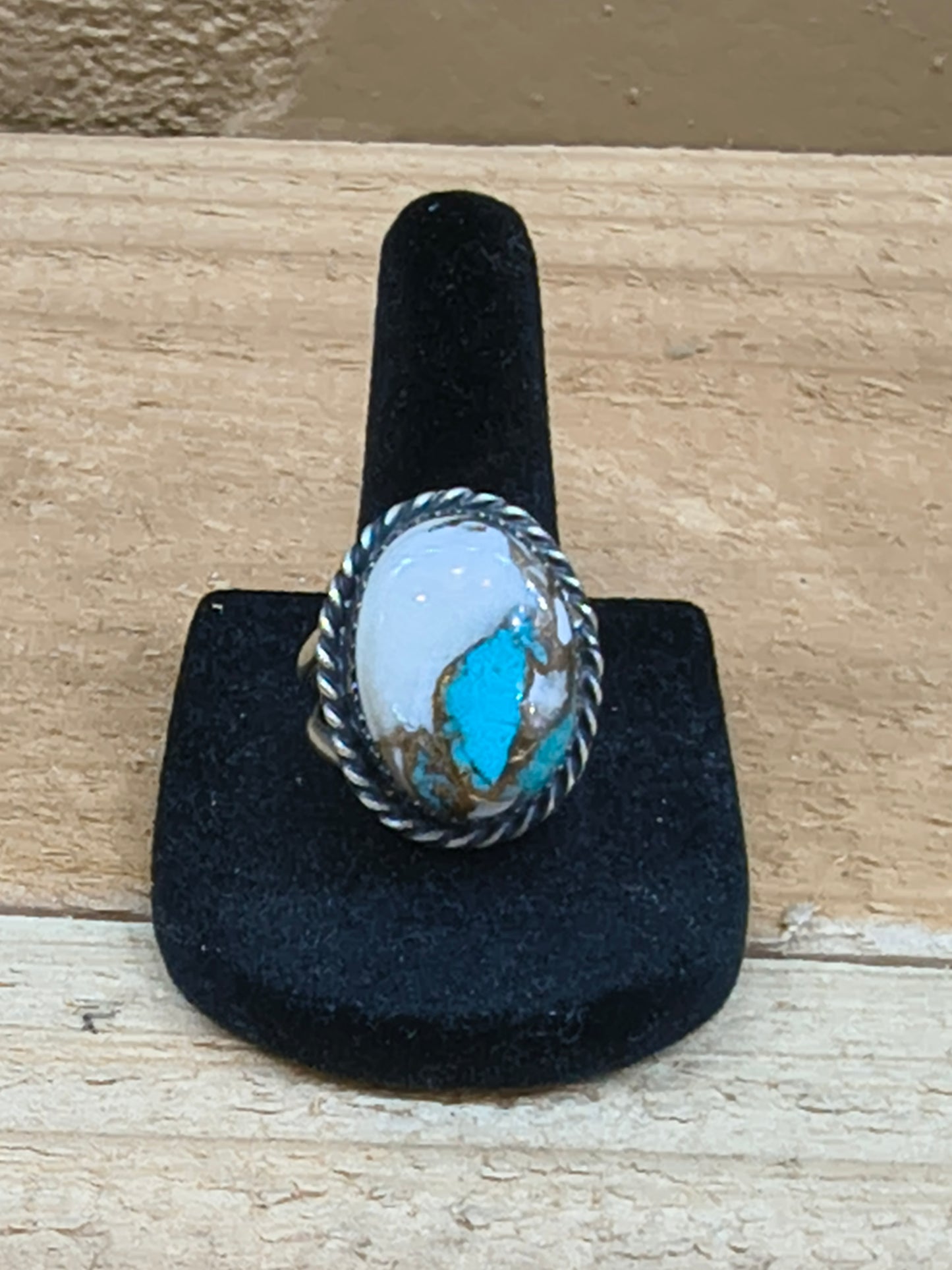 6.0 Kingman Krush Oval Ring by Clifton Davis, Navajo