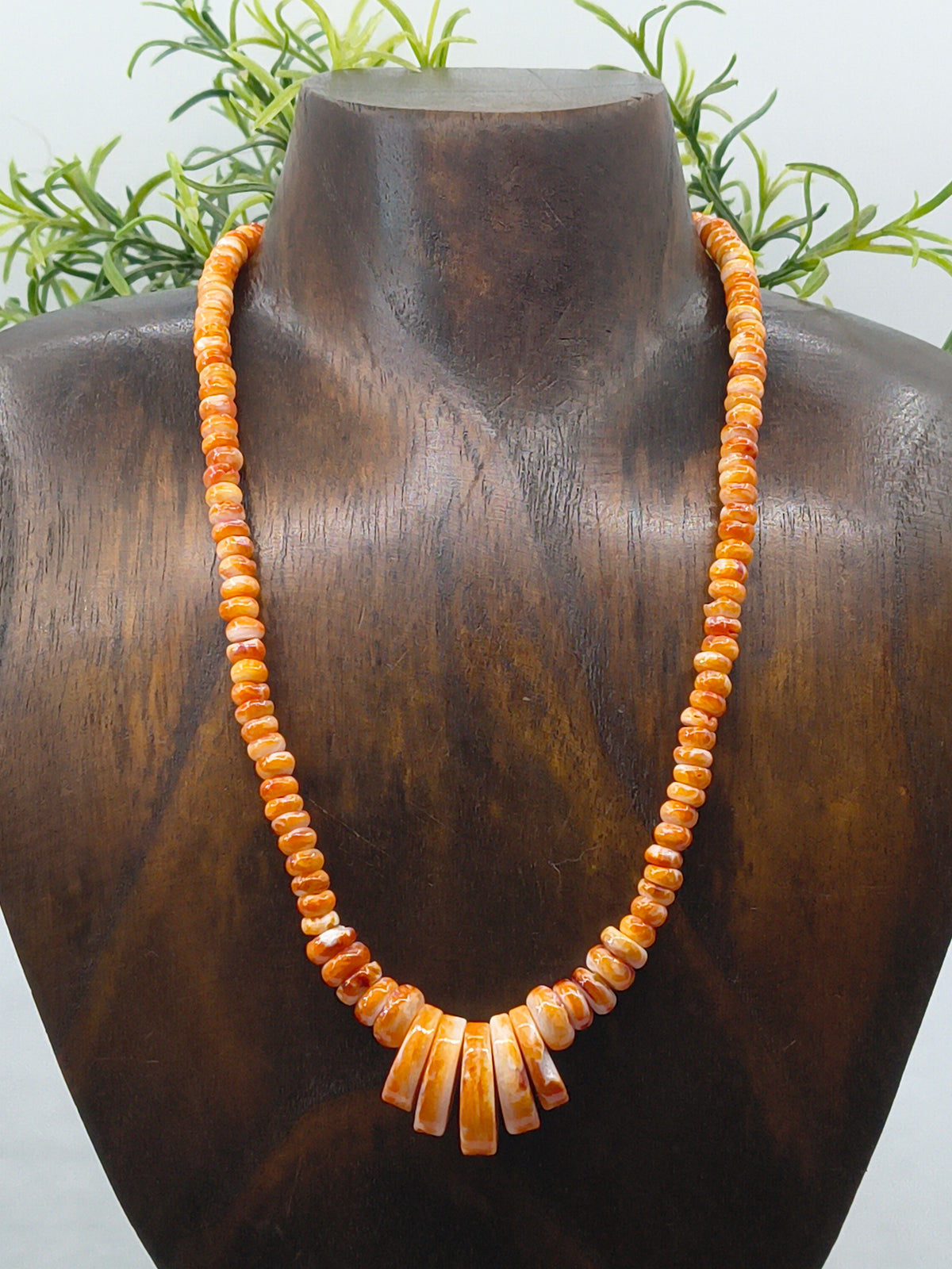 17' + 2" Extender Spiny Oyster Shell Necklace