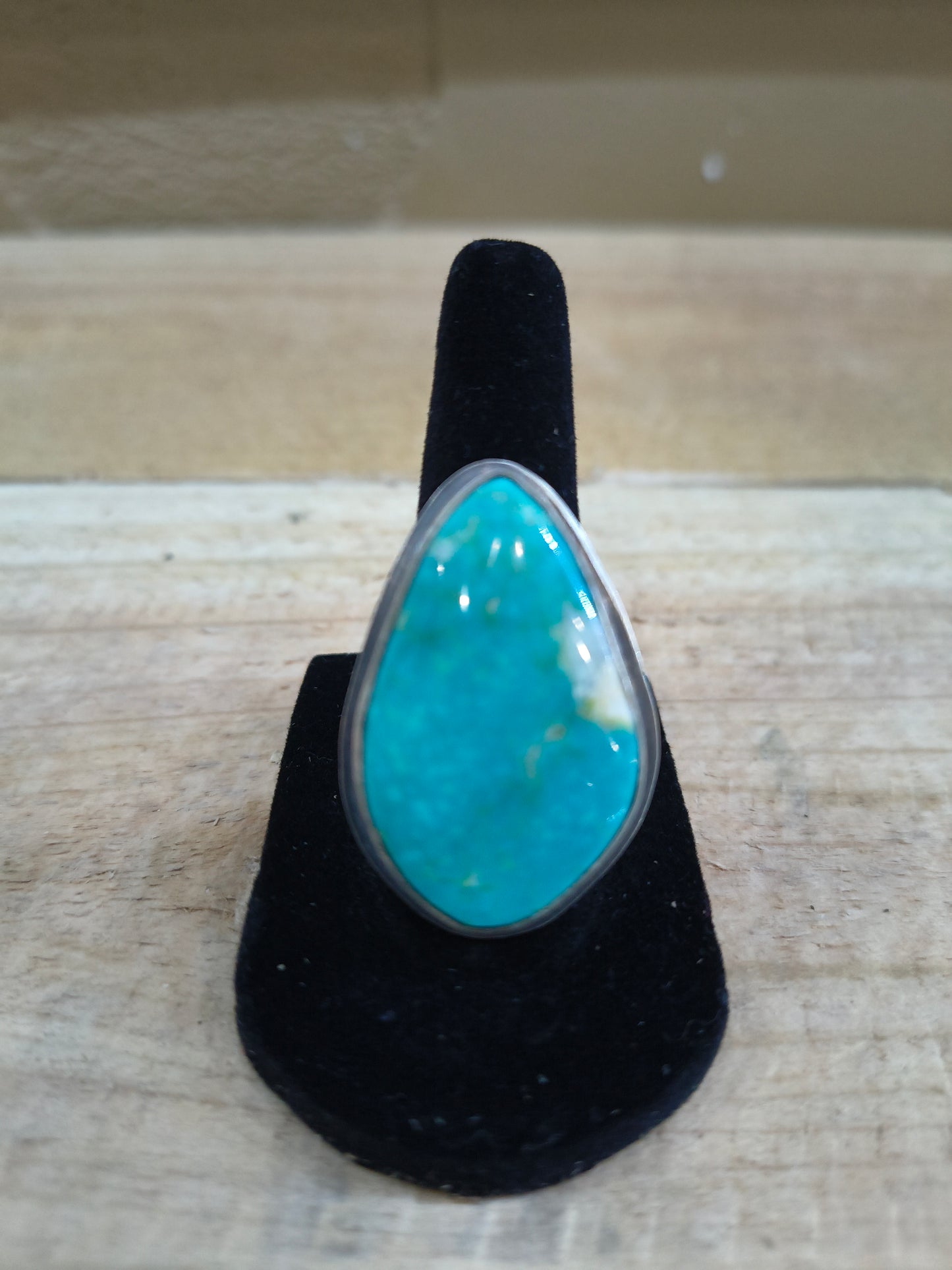 7.5 Turquoise Teardrop Ring