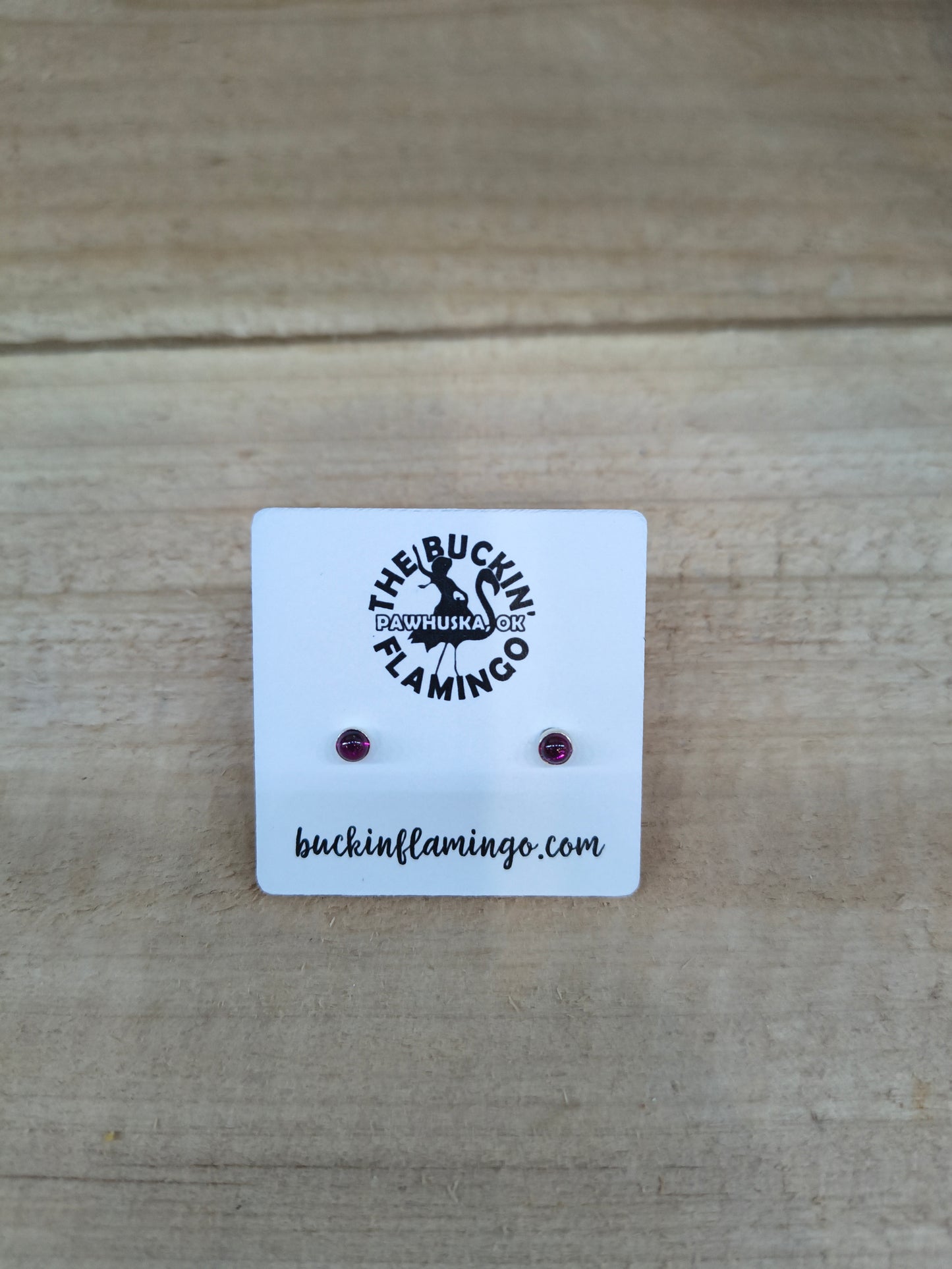 3 mm Garnet Post Earrings
