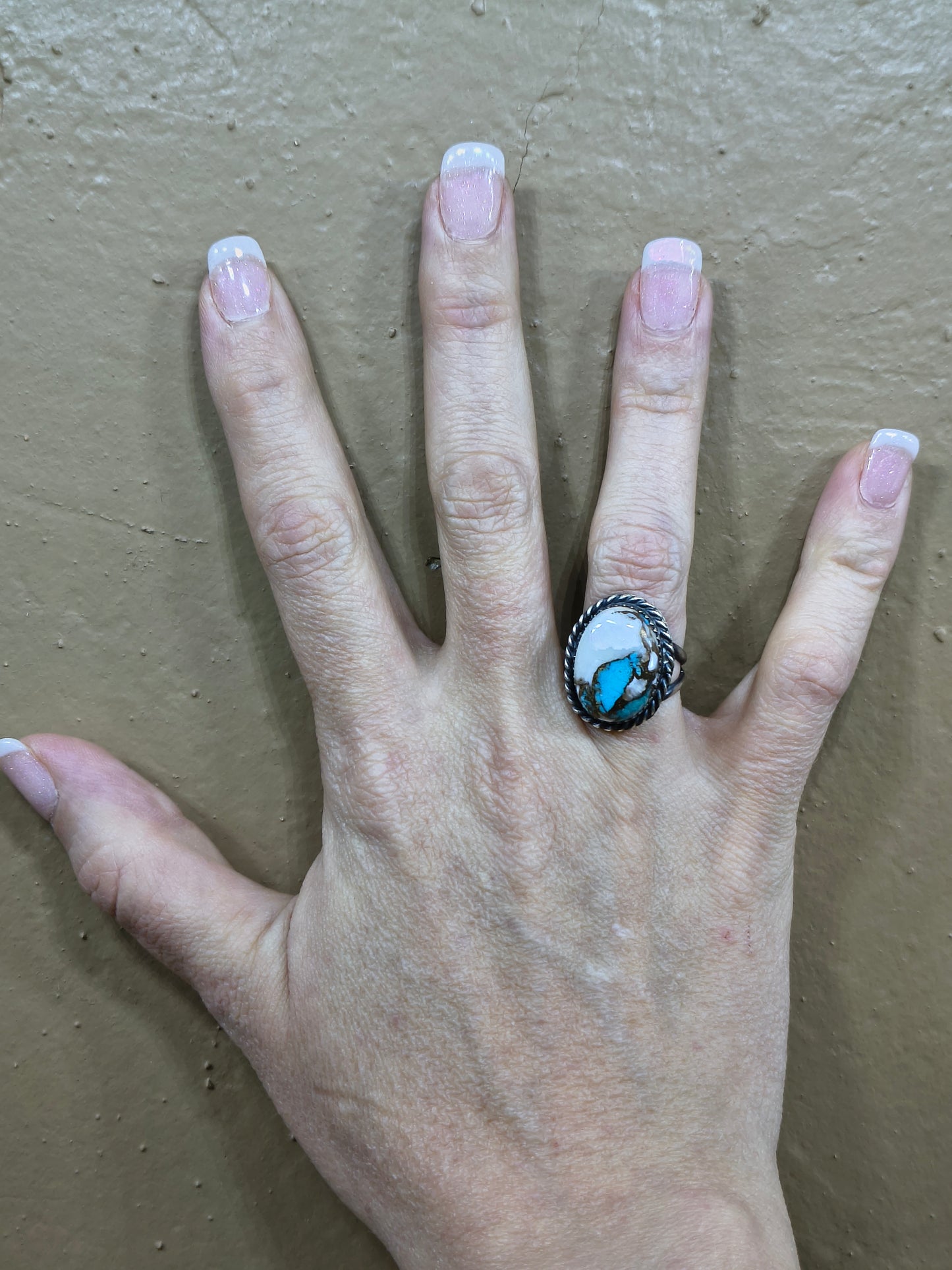6.0 Kingman Krush Oval Ring by Clifton Davis, Navajo