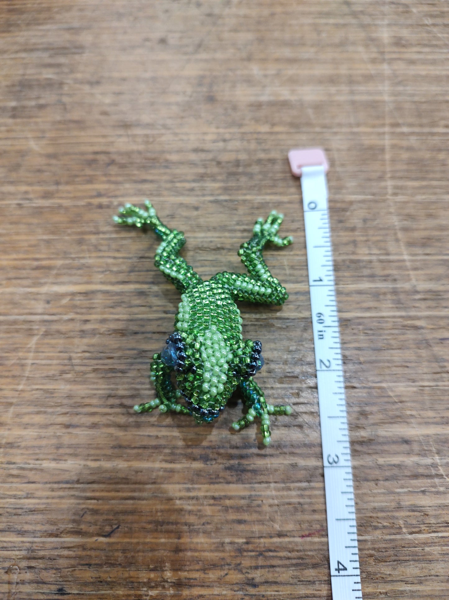 Beaded Frog Pin