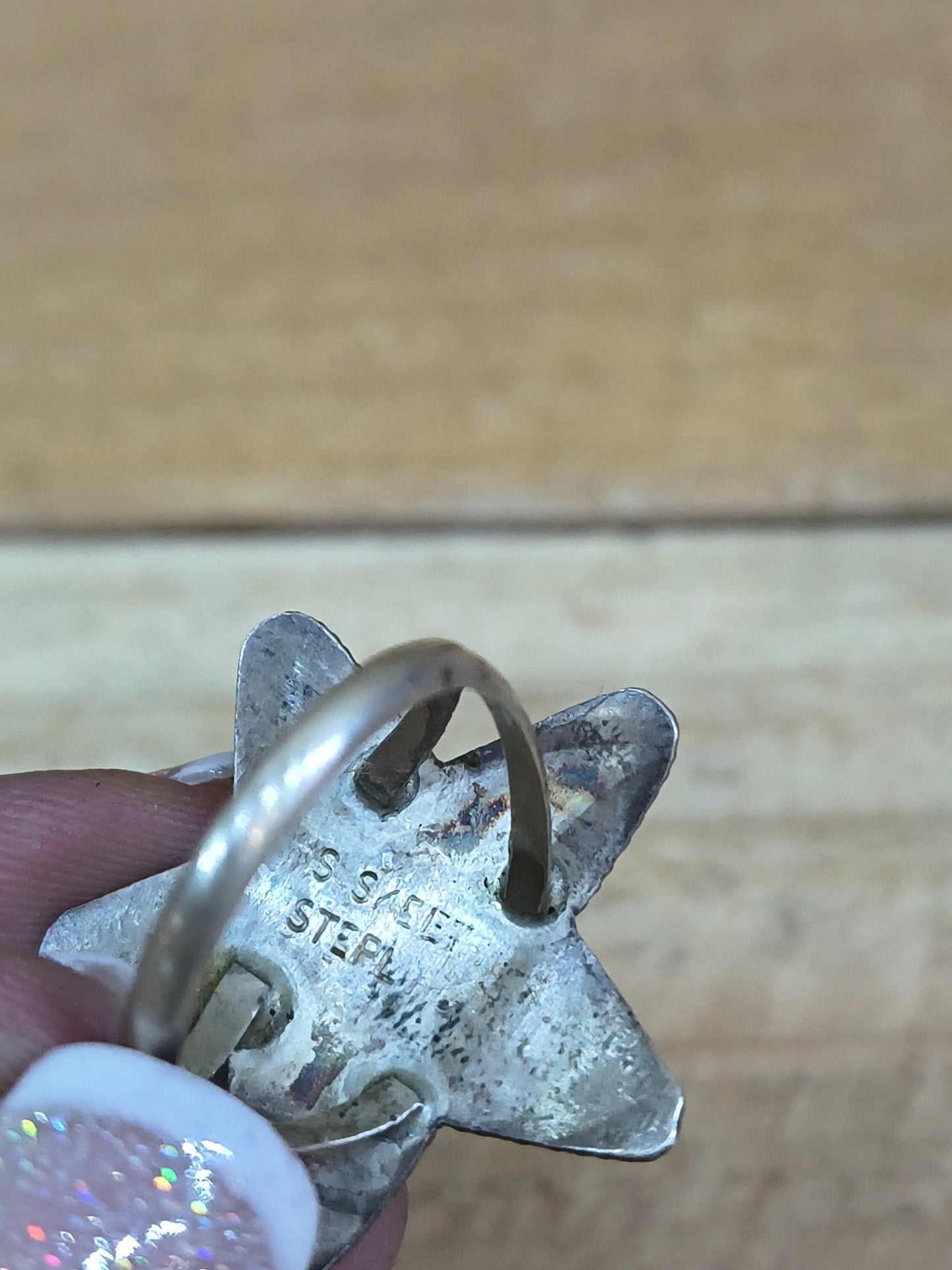6.5 Sonoran Gold Turquoise Star Ring by Scott Skeets, Navajo