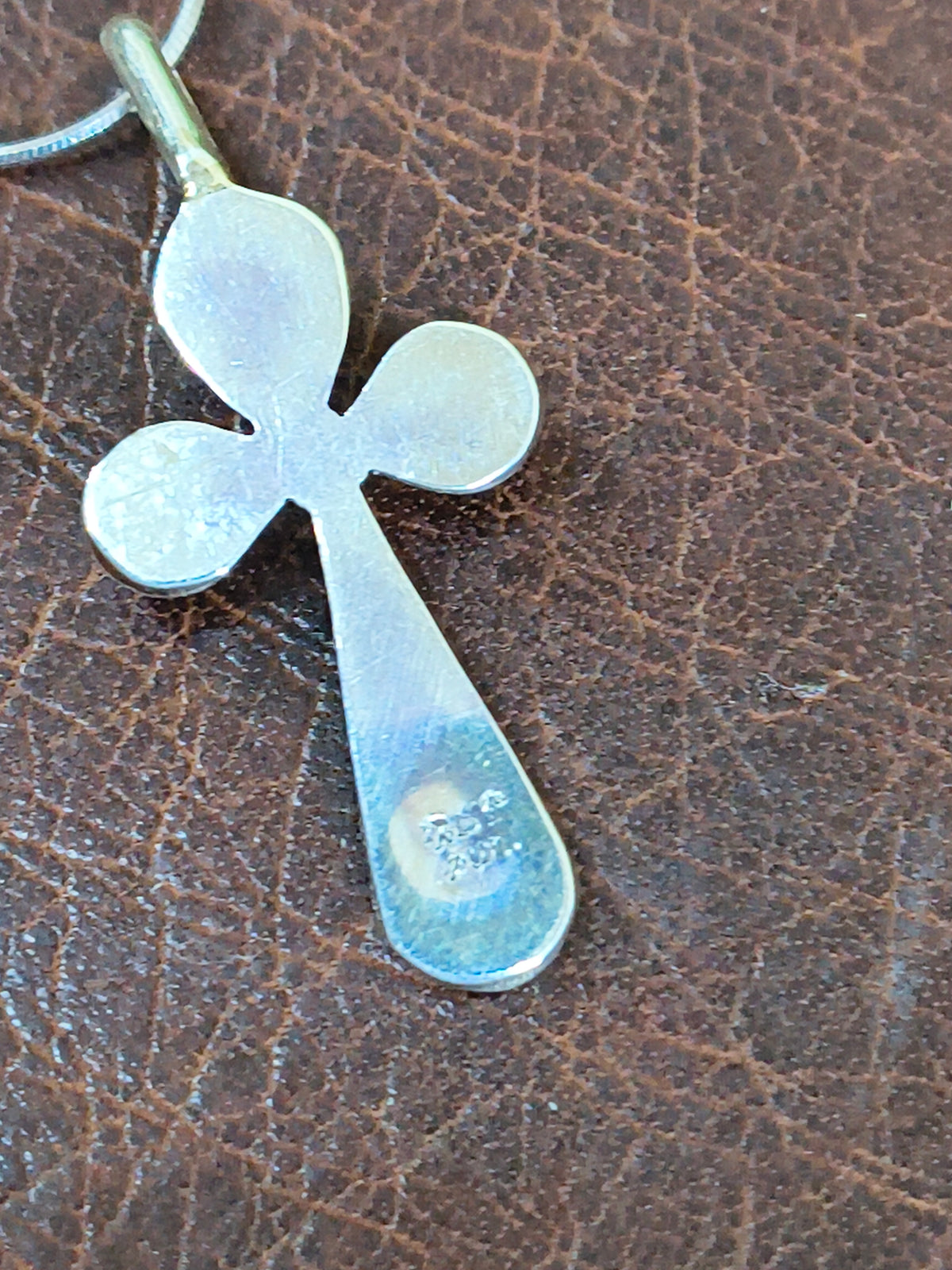 Inlay Cross Pendant 16" Necklace by Zuni