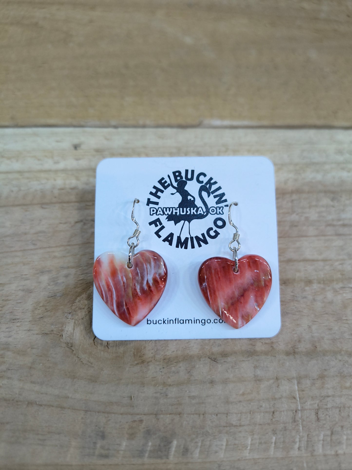 Spiny Oyster Shell Heart Earrings