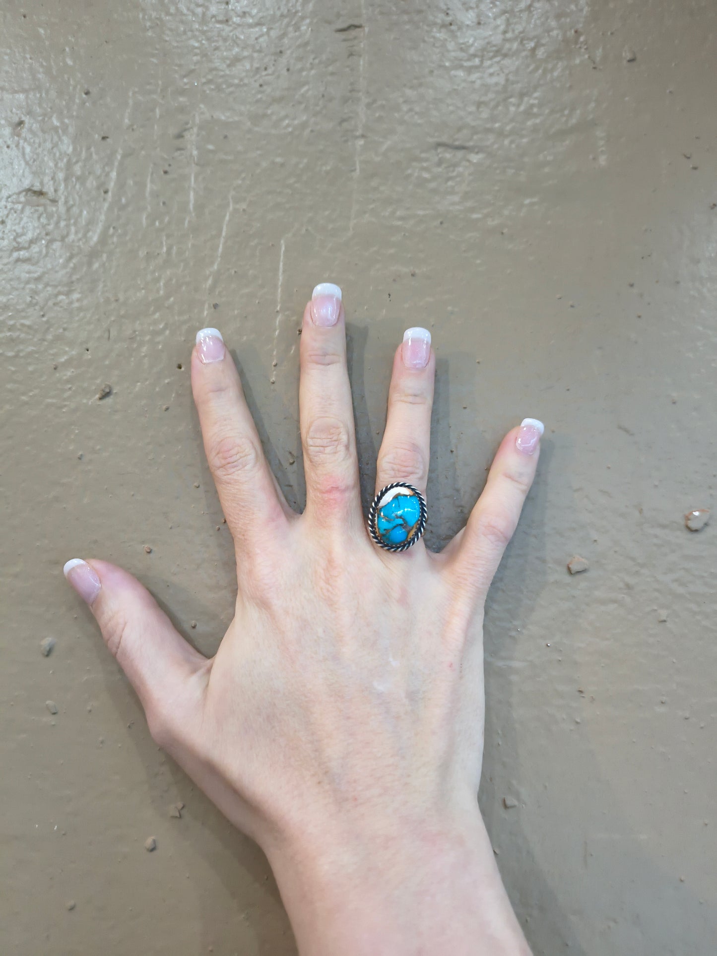 6.0 Spiny Turquoise Ring, Navajo Made