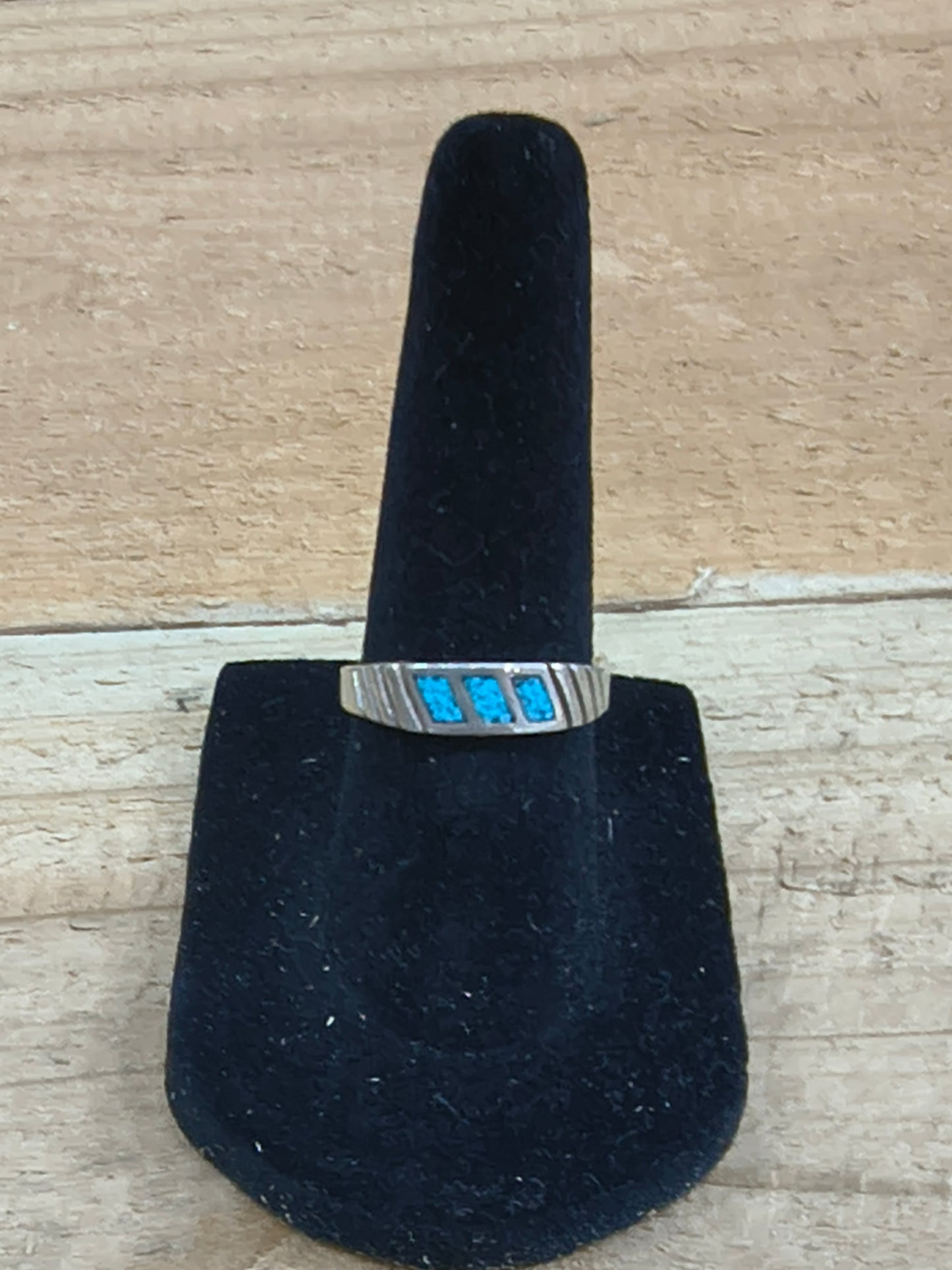 6.0 Turquoise Chip Inlay Ring