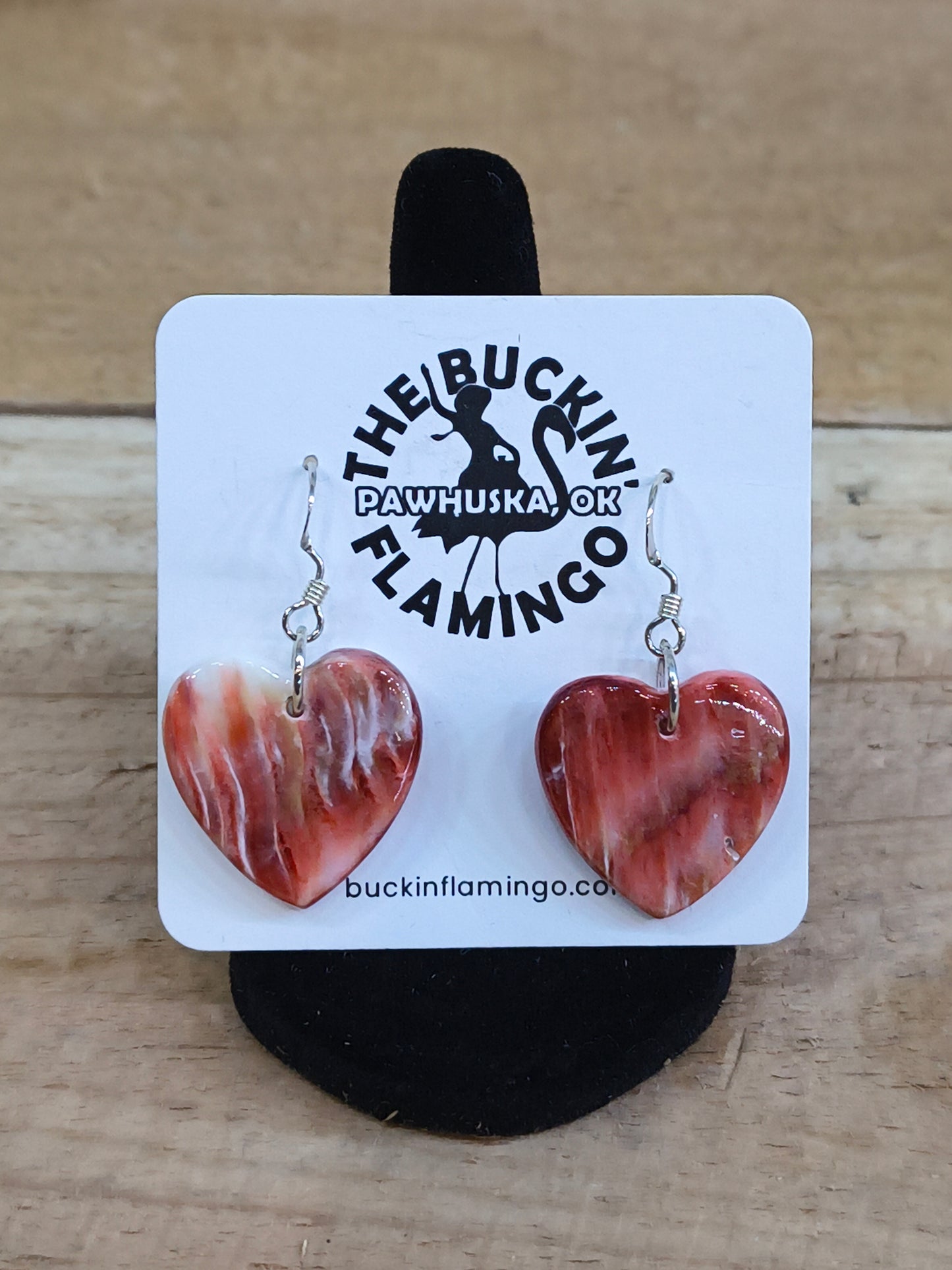 Spiny Oyster Shell Heart Earrings