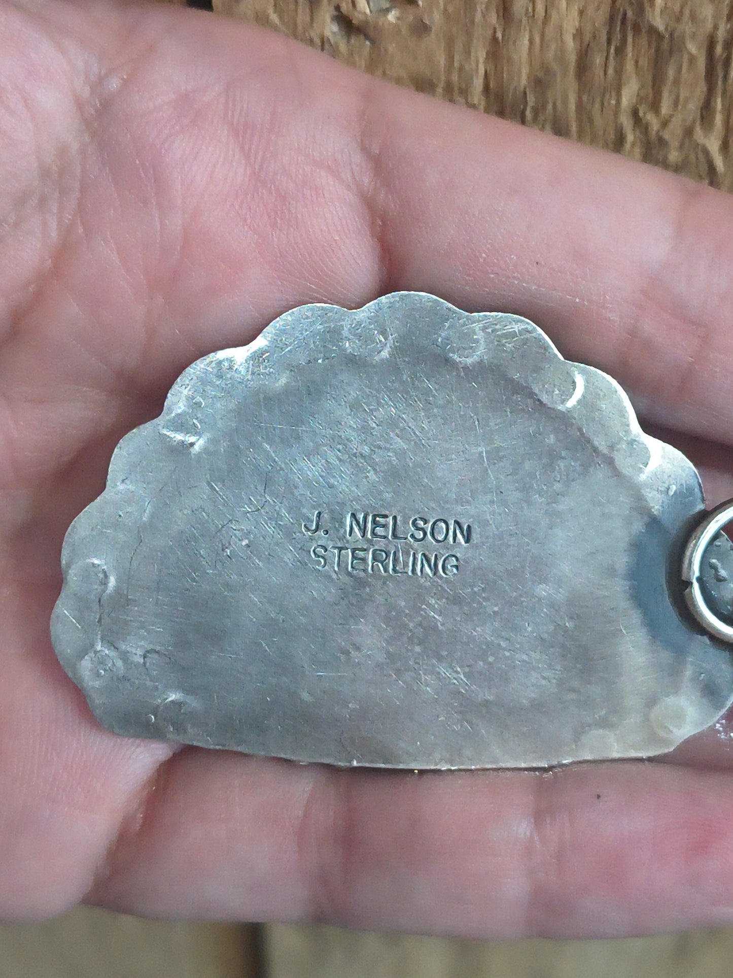 Campitos Turquoise Pendant with a 11mm Bale by John Nelson, Navajo