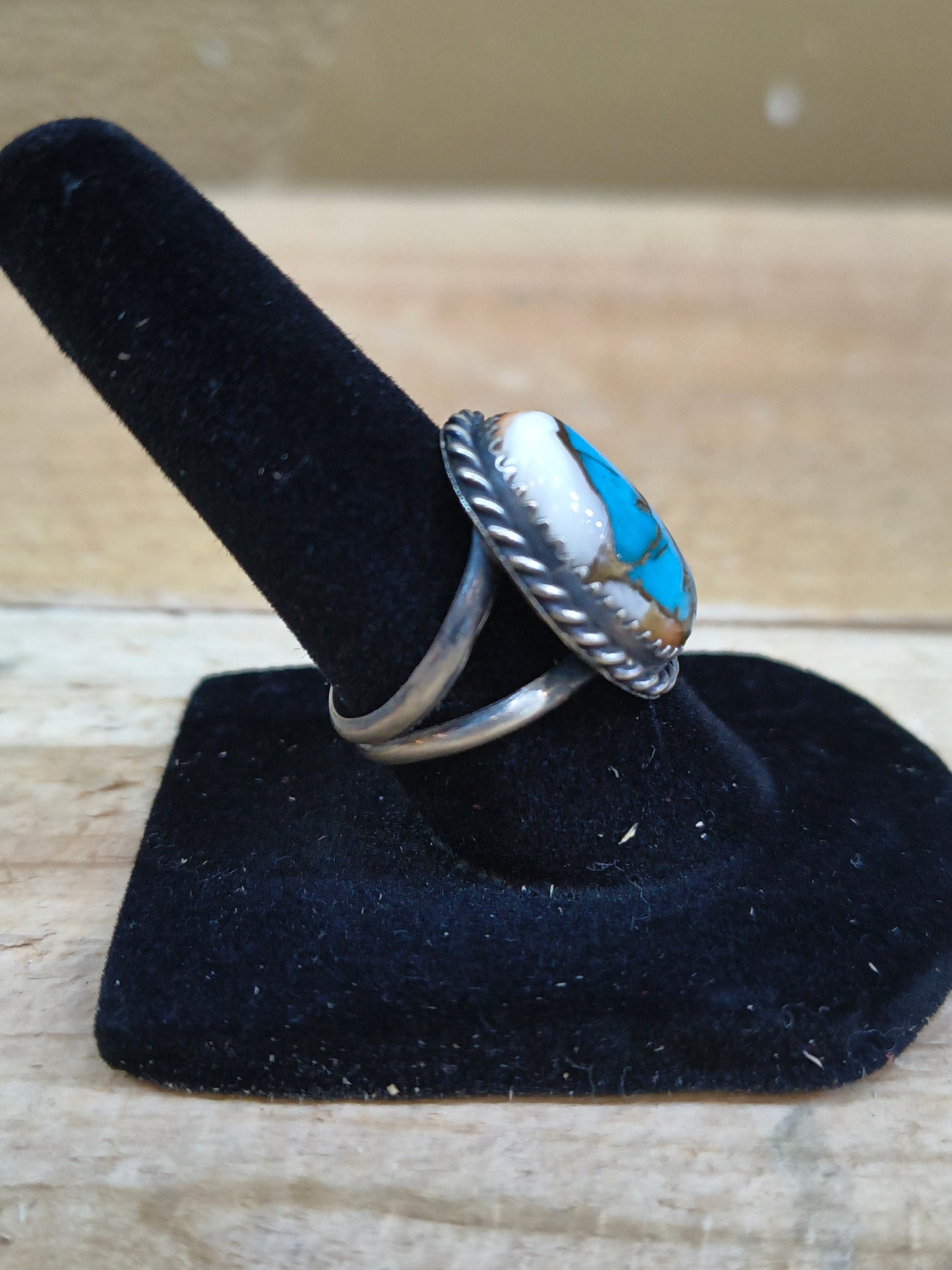 6.0 Spiny Turquoise Ring, Navajo Made