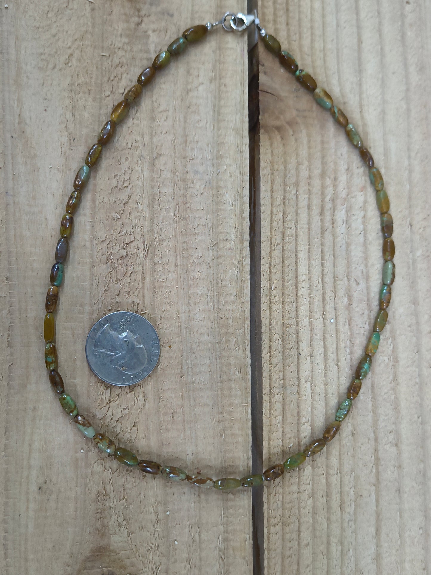 16” Boulder Ribbon Turquoise Necklace