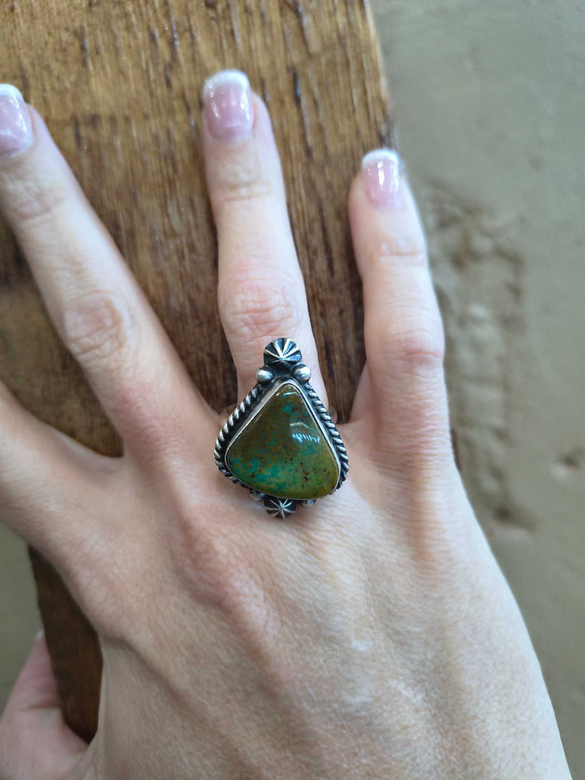 8.0-10.0 Royston Adjustable Ring by Johnny Dixon, Navajo