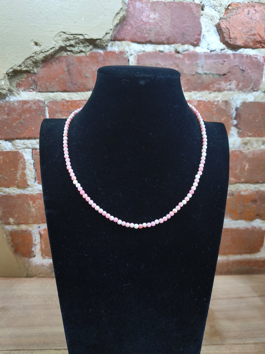 Pink Conch 4mm 18" necklace