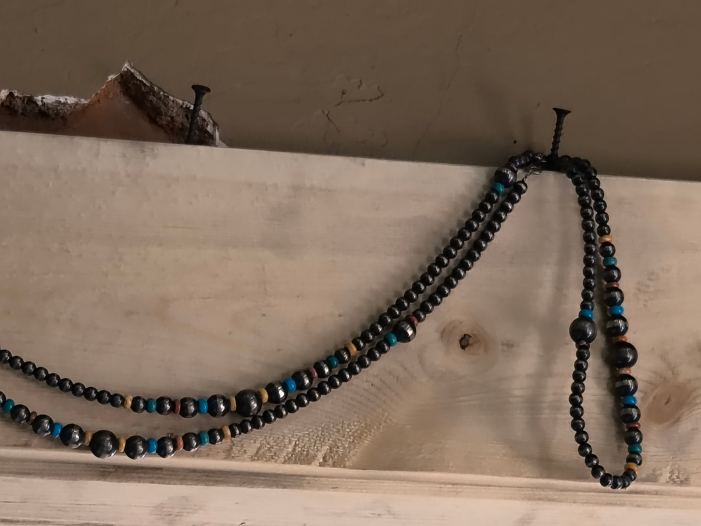 16 Foot Navajo Pearl with Turquoise & Spiny Oyster Necklace