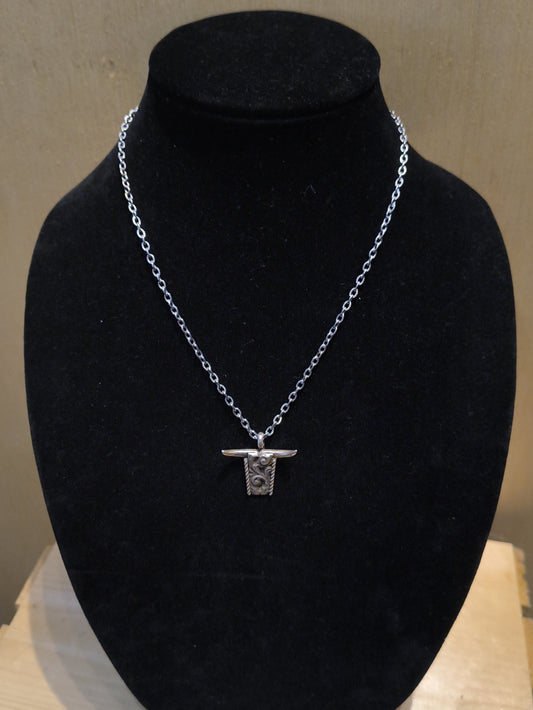 Steer Head on 18" Necklace by James Begay, Jr., Navajo
