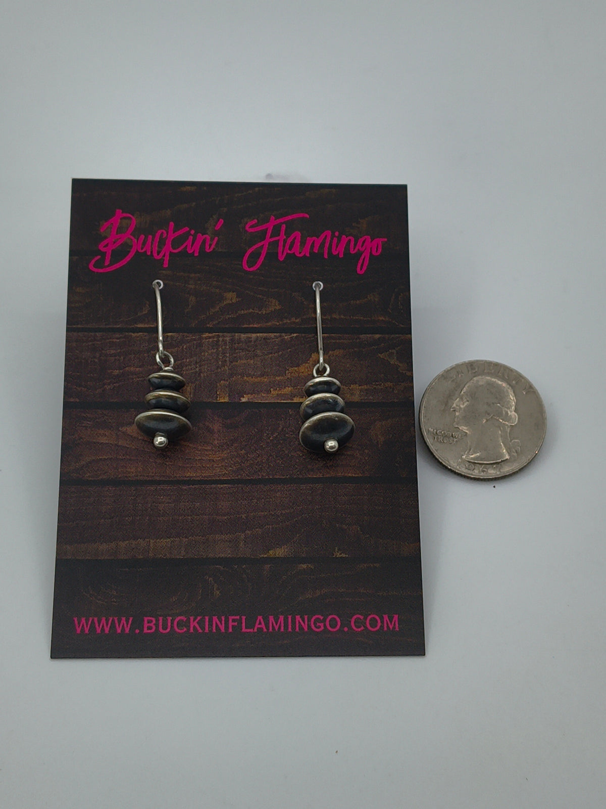 7mm-10mm Graduated Handmade Navajo Pearl Earrings by Amanda Larry, Navajo