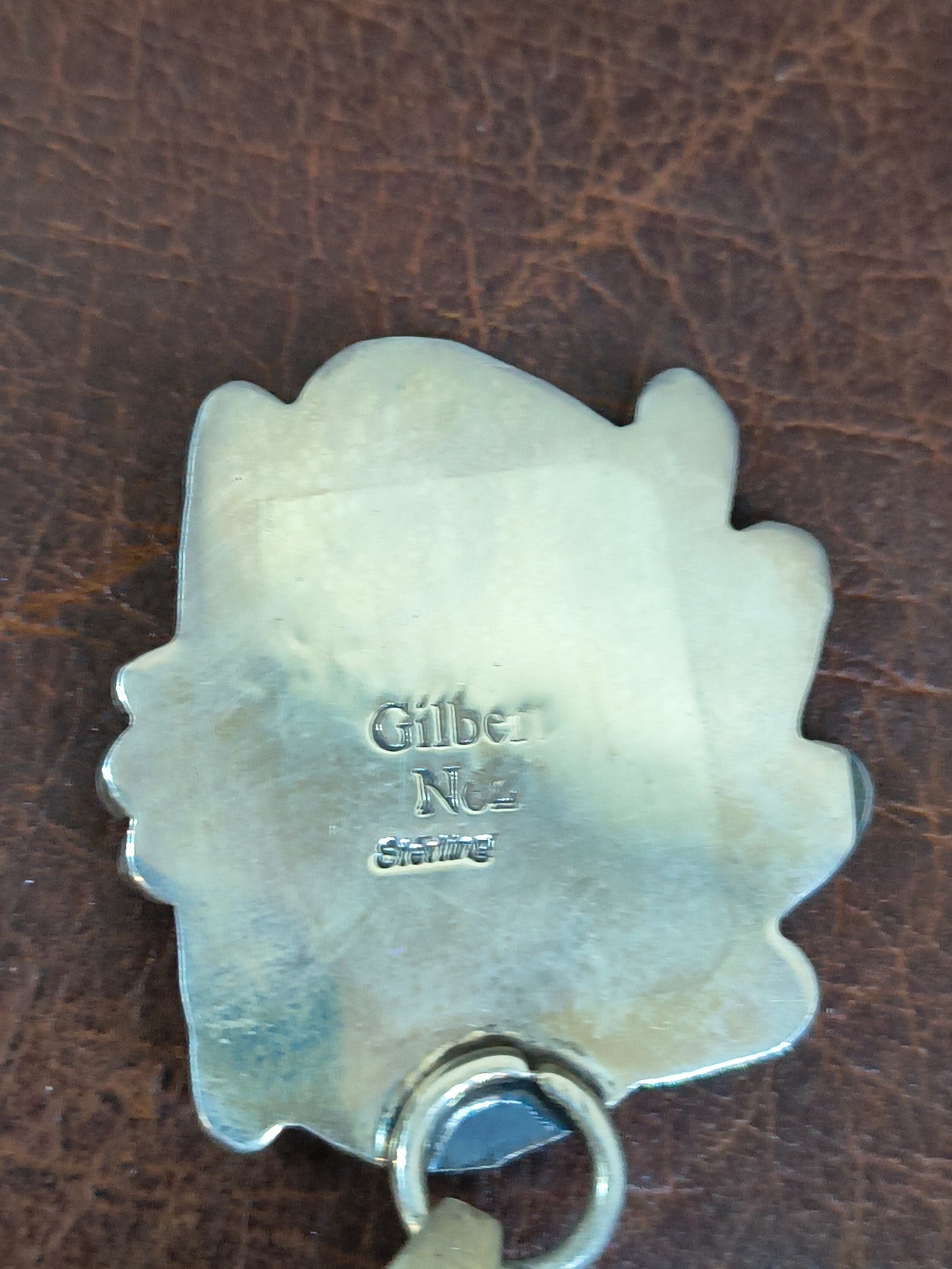 Kingman Turquoise Pendant 9mm Bail by Gilbert Nez, Navajo