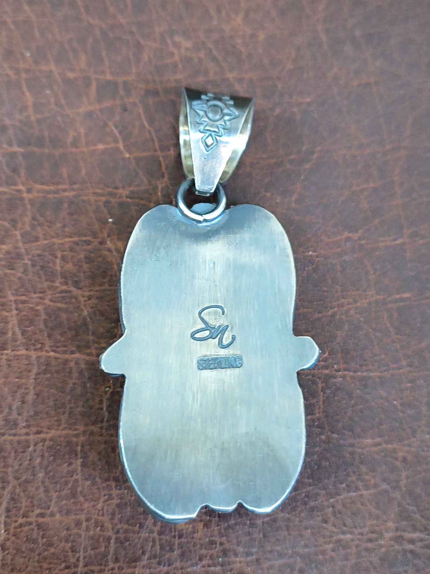 Kingman Teardrop Turquoise Pendant 11mm Bail by Steven Nez