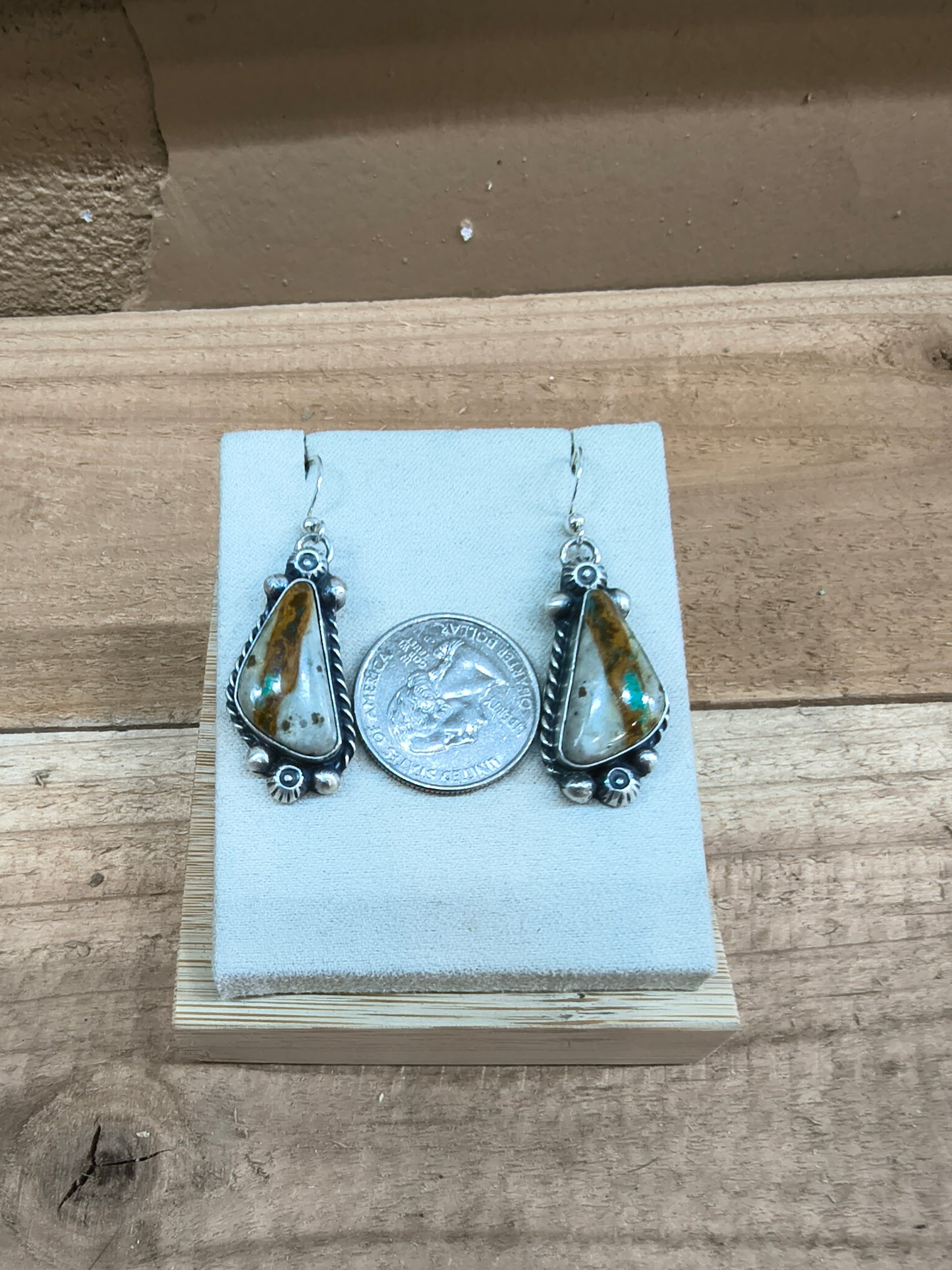 Royston Ribbon Turquoise Hook Earrings