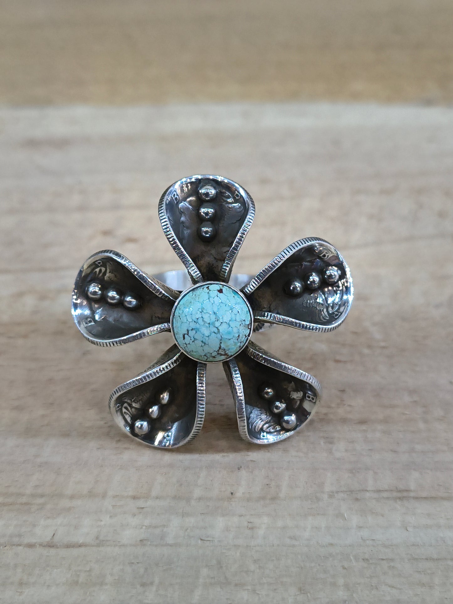 Dry Creek Mercury Dime Adjustable Ring by James Begay, Jr., Navajo