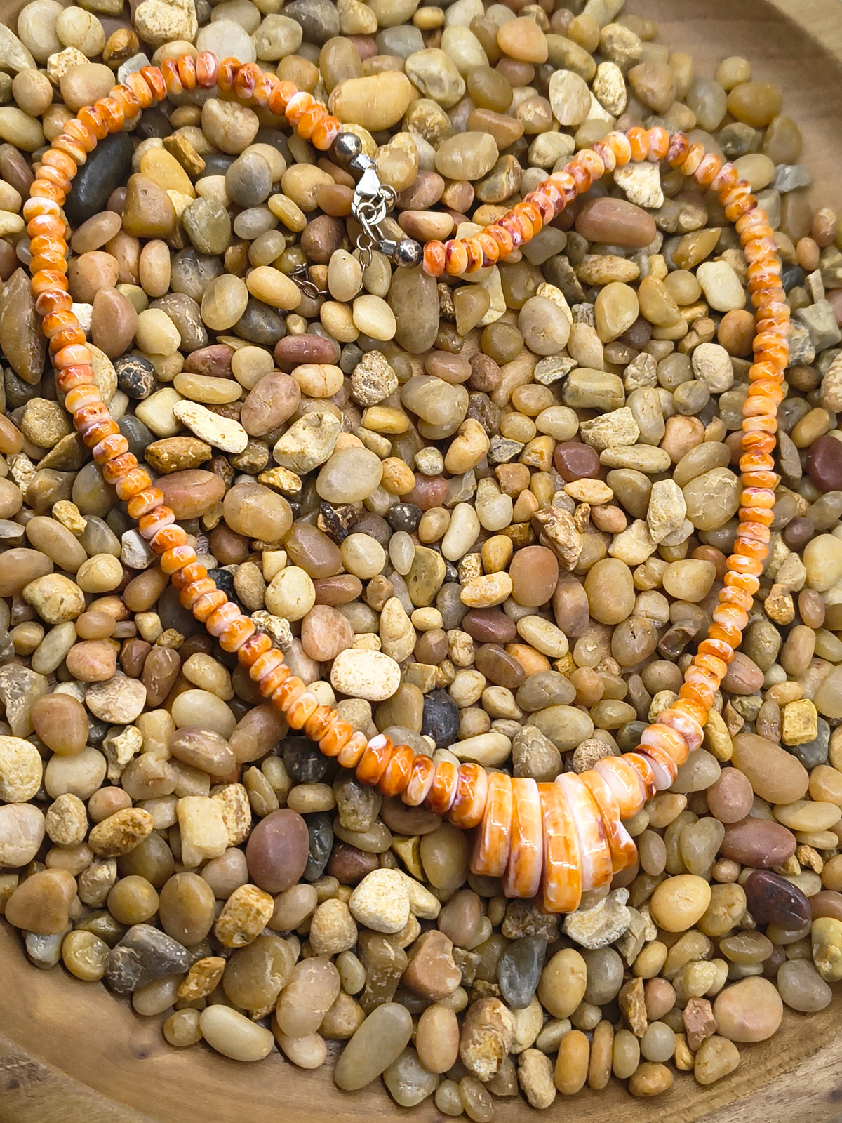 17' + 2" Extender Spiny Oyster Shell Necklace